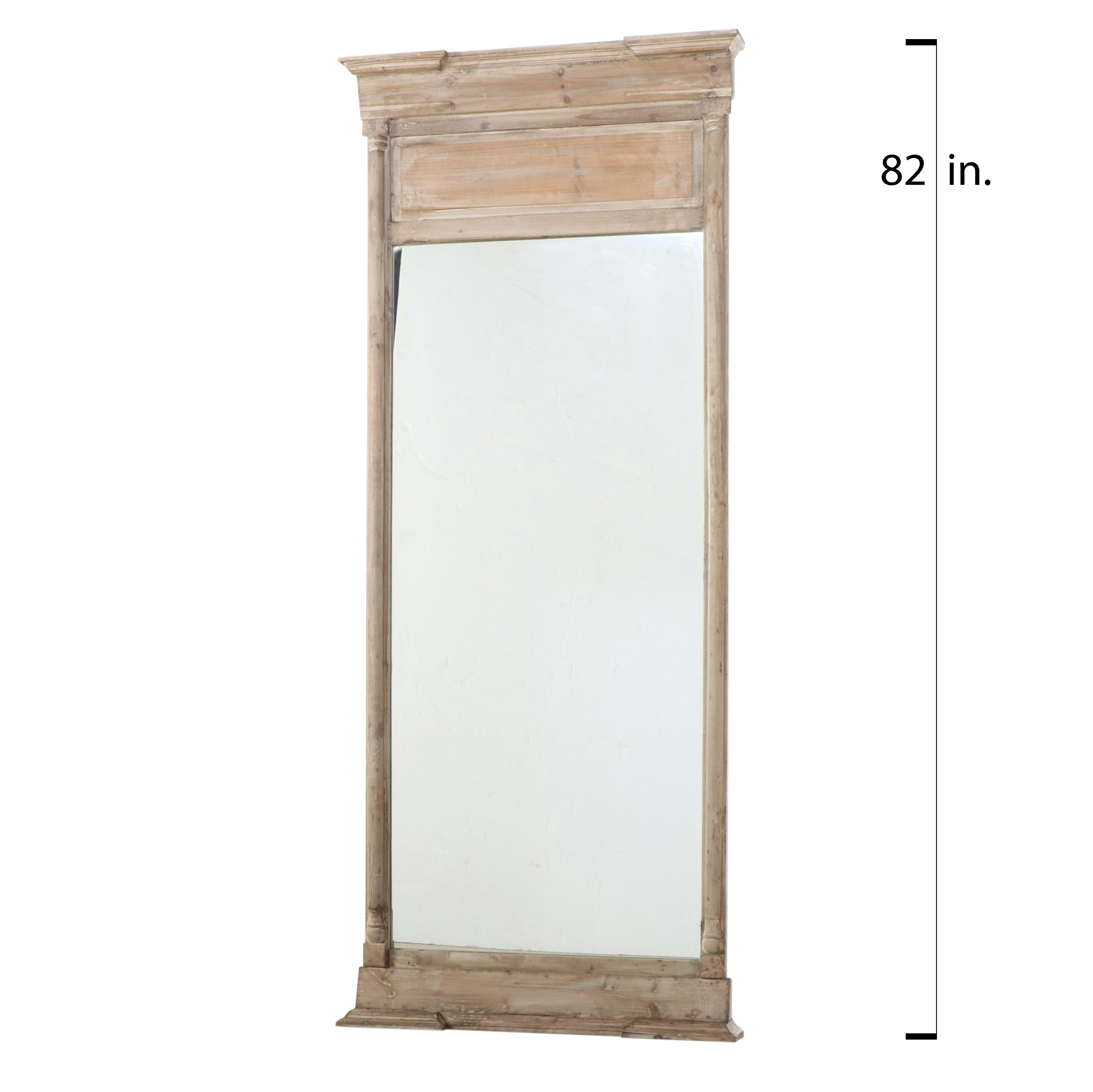 Restoration Hardware Natural Finish Wood Large Wall Mirror, Contemporary