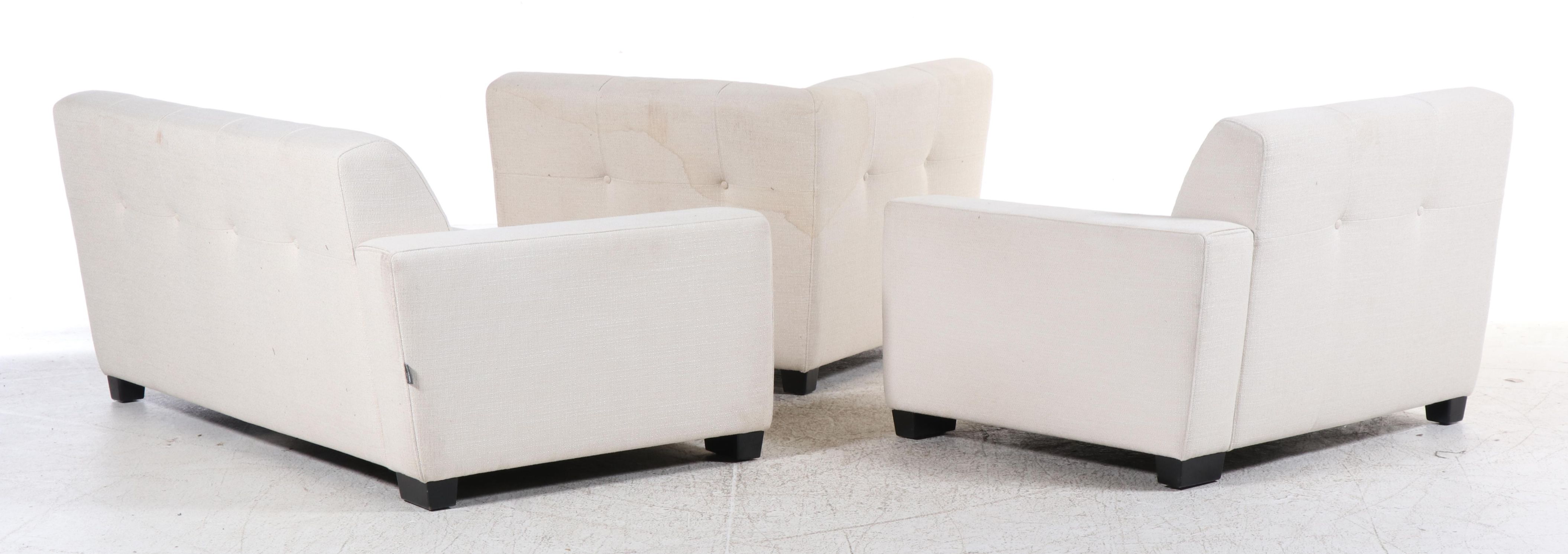 Dellarobbia Contemporary Button-Tufted Sectional Sofa