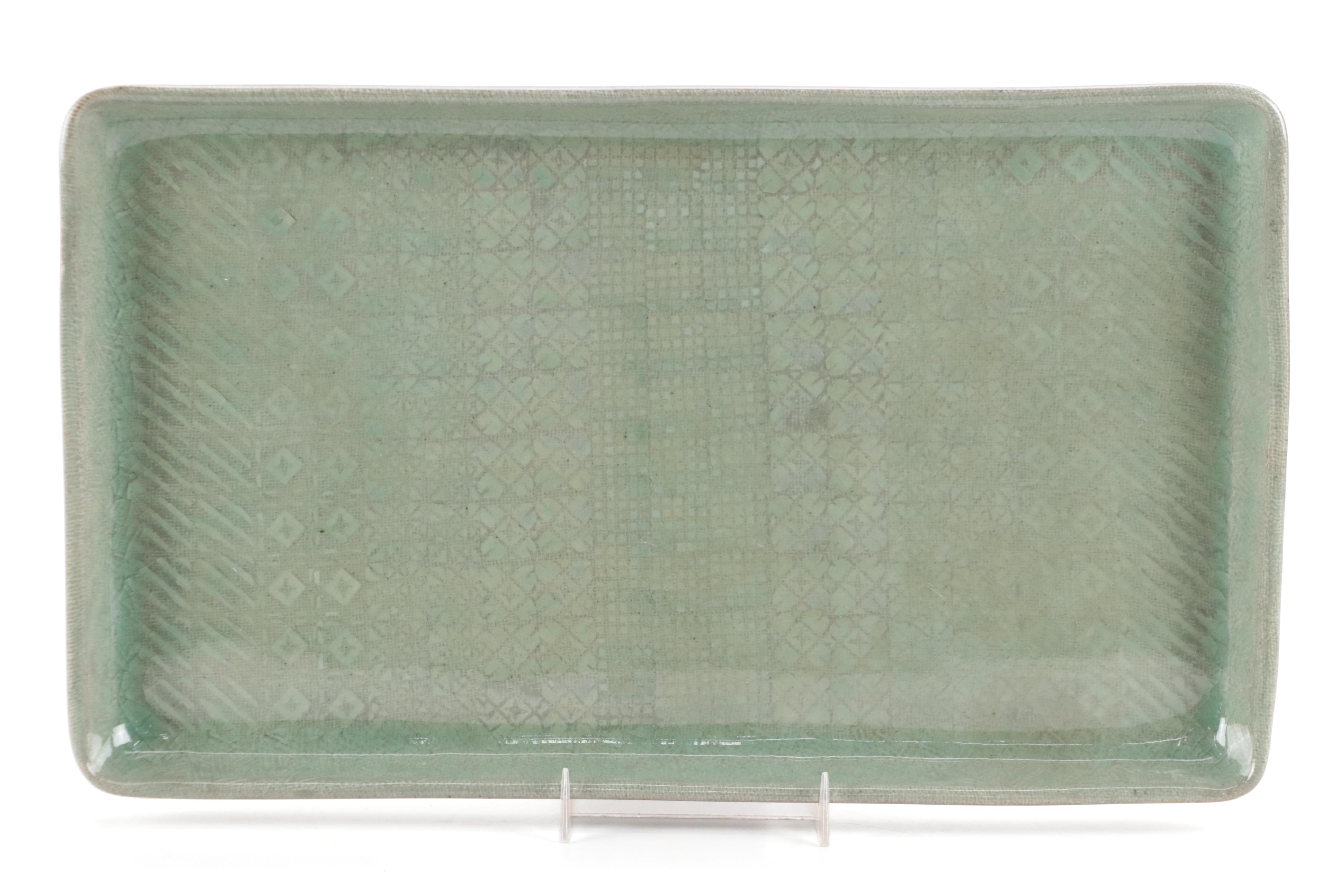 Chinese and Thai Celadon Collection with Vases, Tray and Figurine