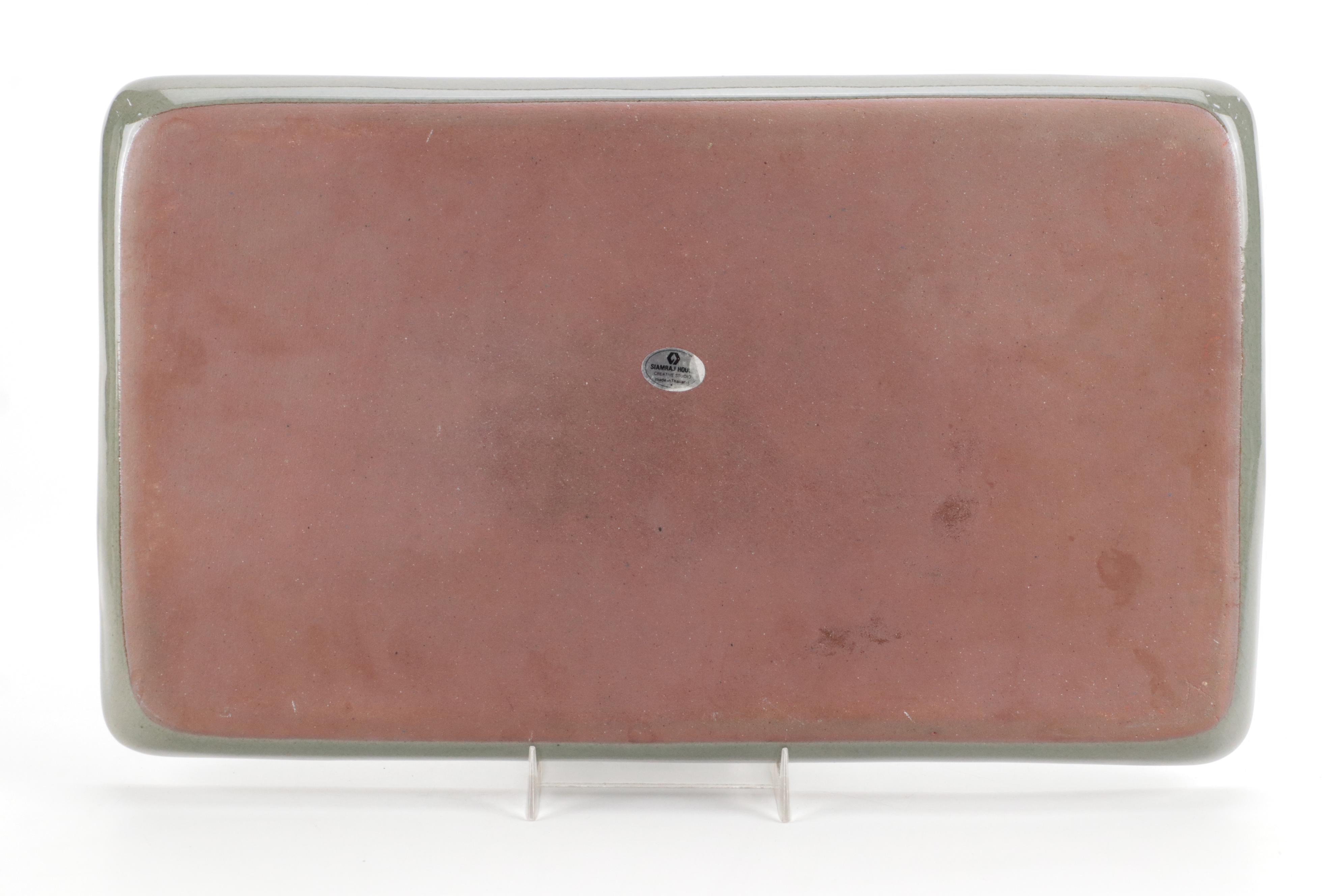 Chinese and Thai Celadon Collection with Vases, Tray and Figurine