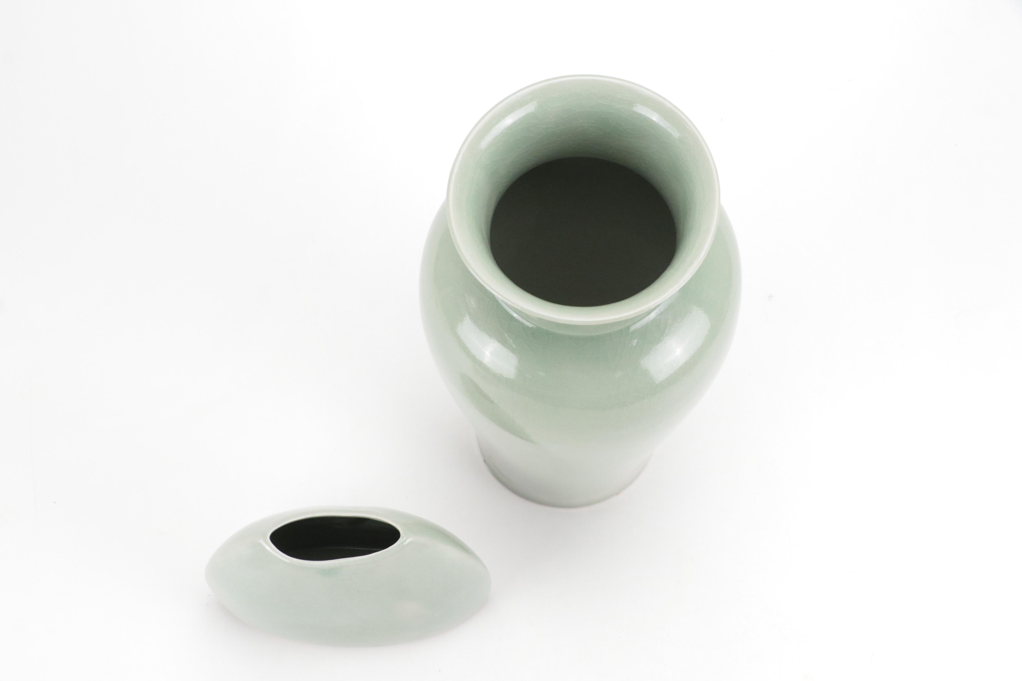 Chinese and Thai Celadon Collection with Vases, Tray and Figurine