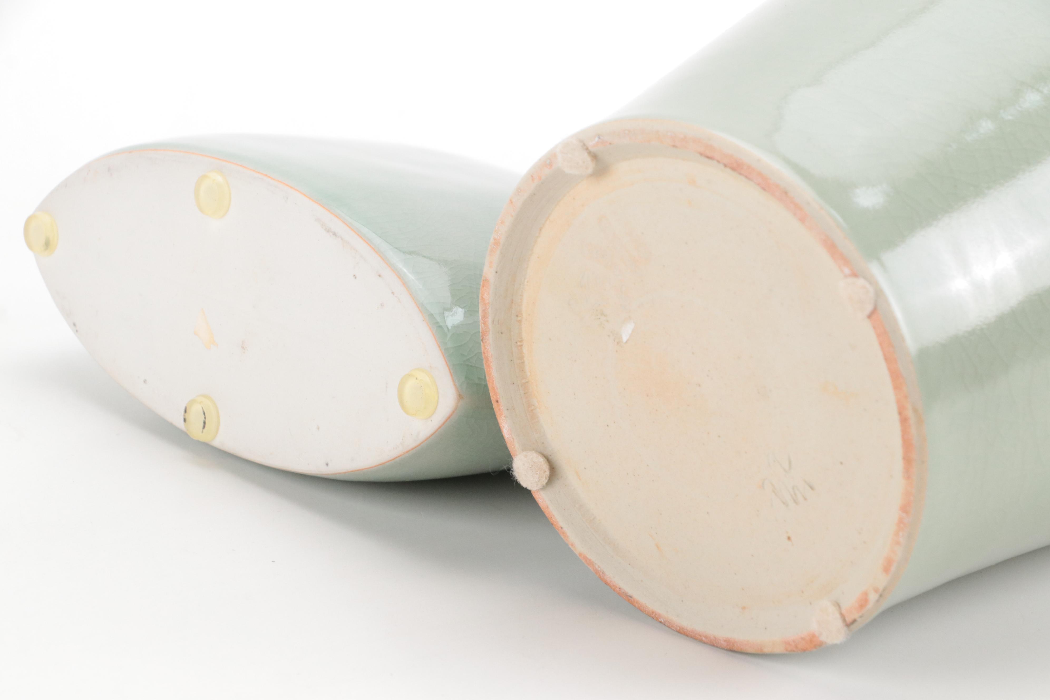 Chinese and Thai Celadon Collection with Vases, Tray and Figurine