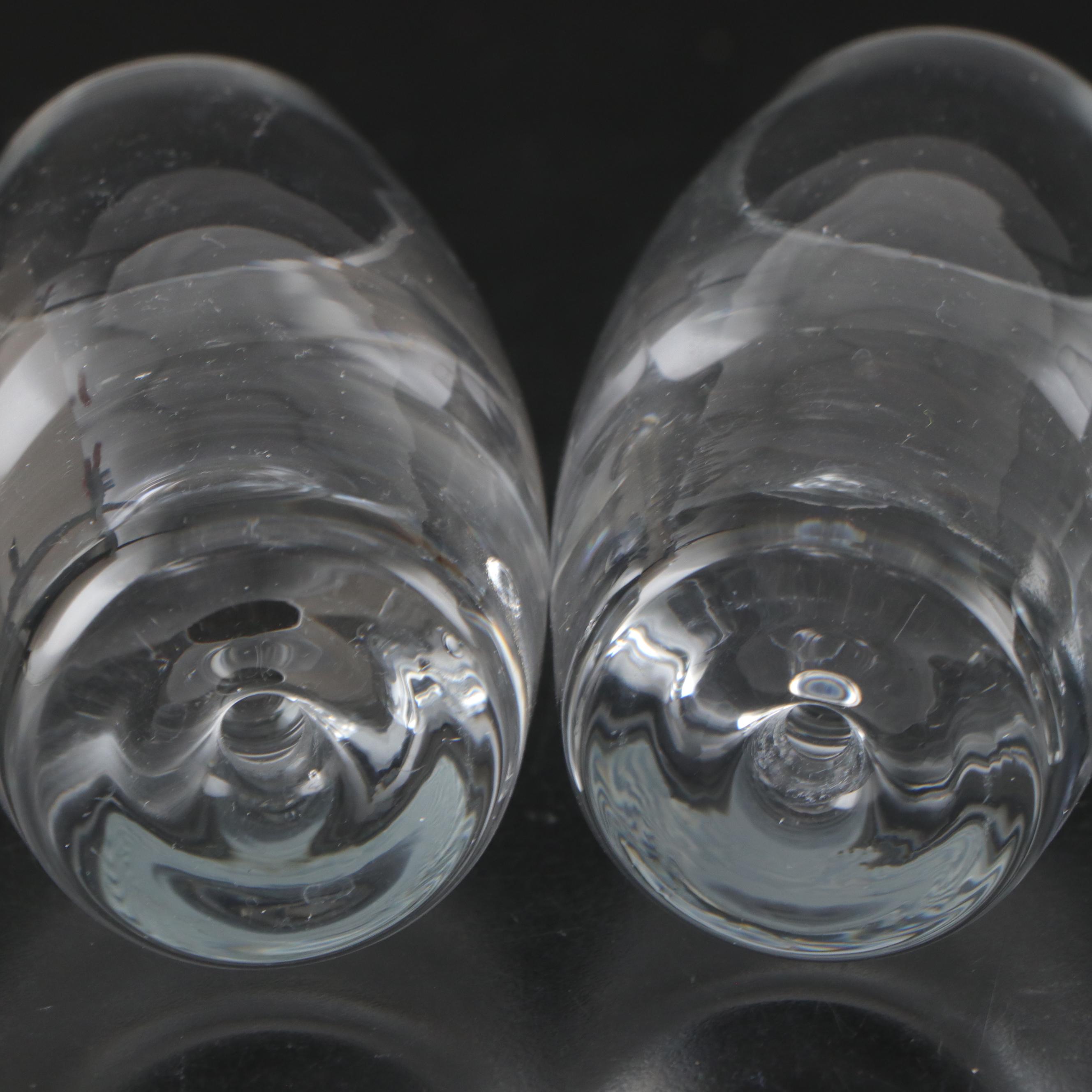 Glass Old Fashioned, Highball Glasses and Cordials with Glass Bubble Base