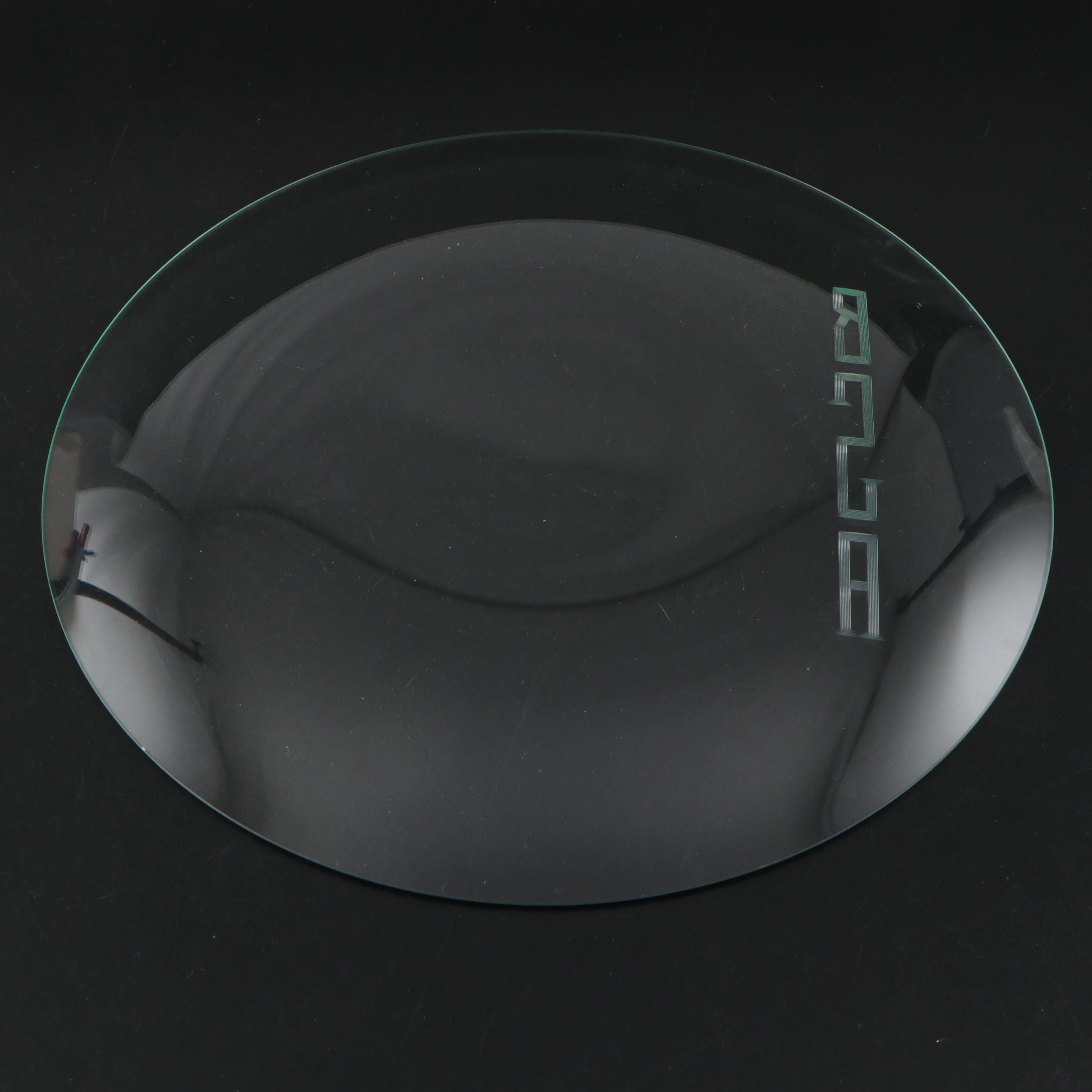 Heisey "Orchid" and Other Glass Serving Platters, Mid to Late 20th Century