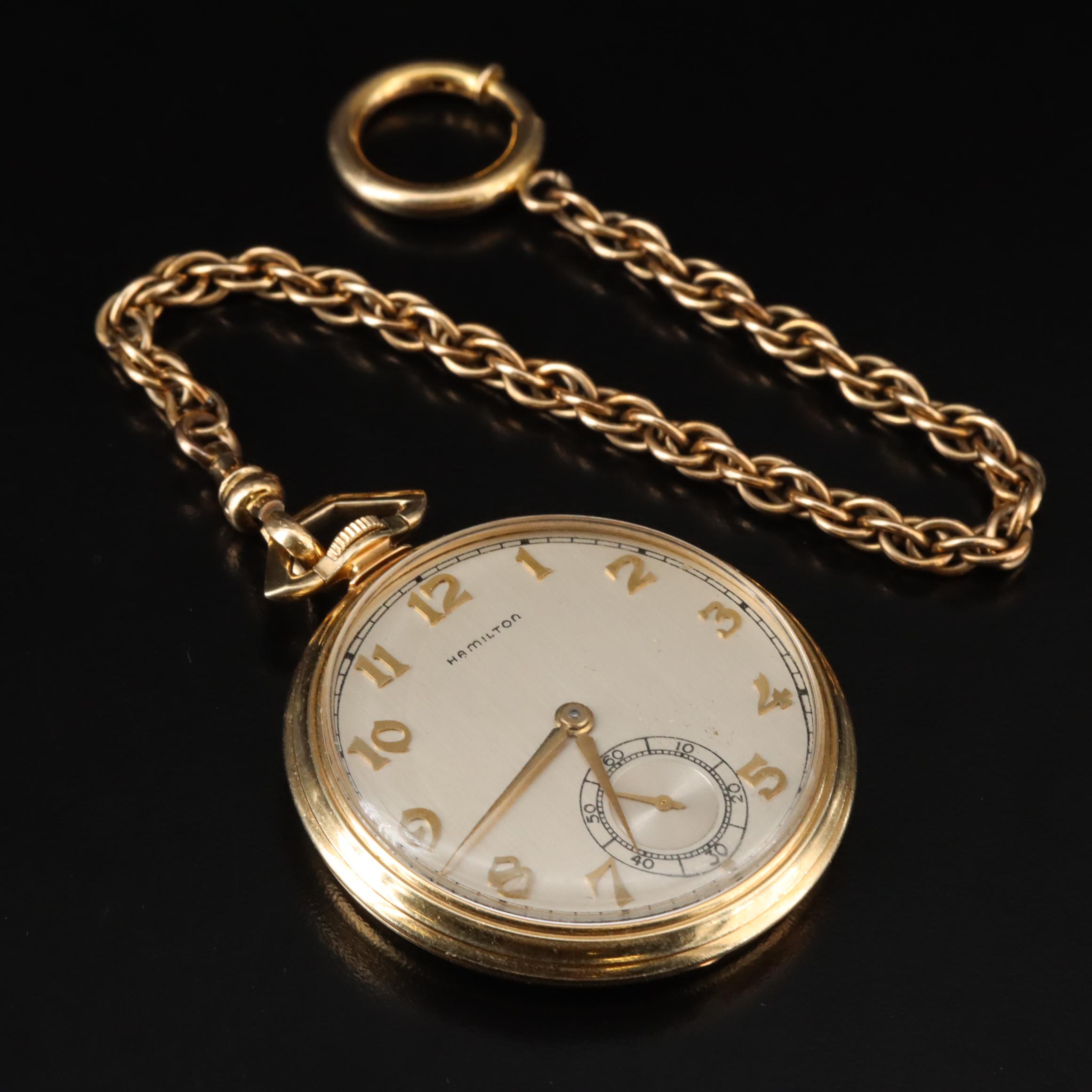 Hamilton 14K Gold Pocket Watch
