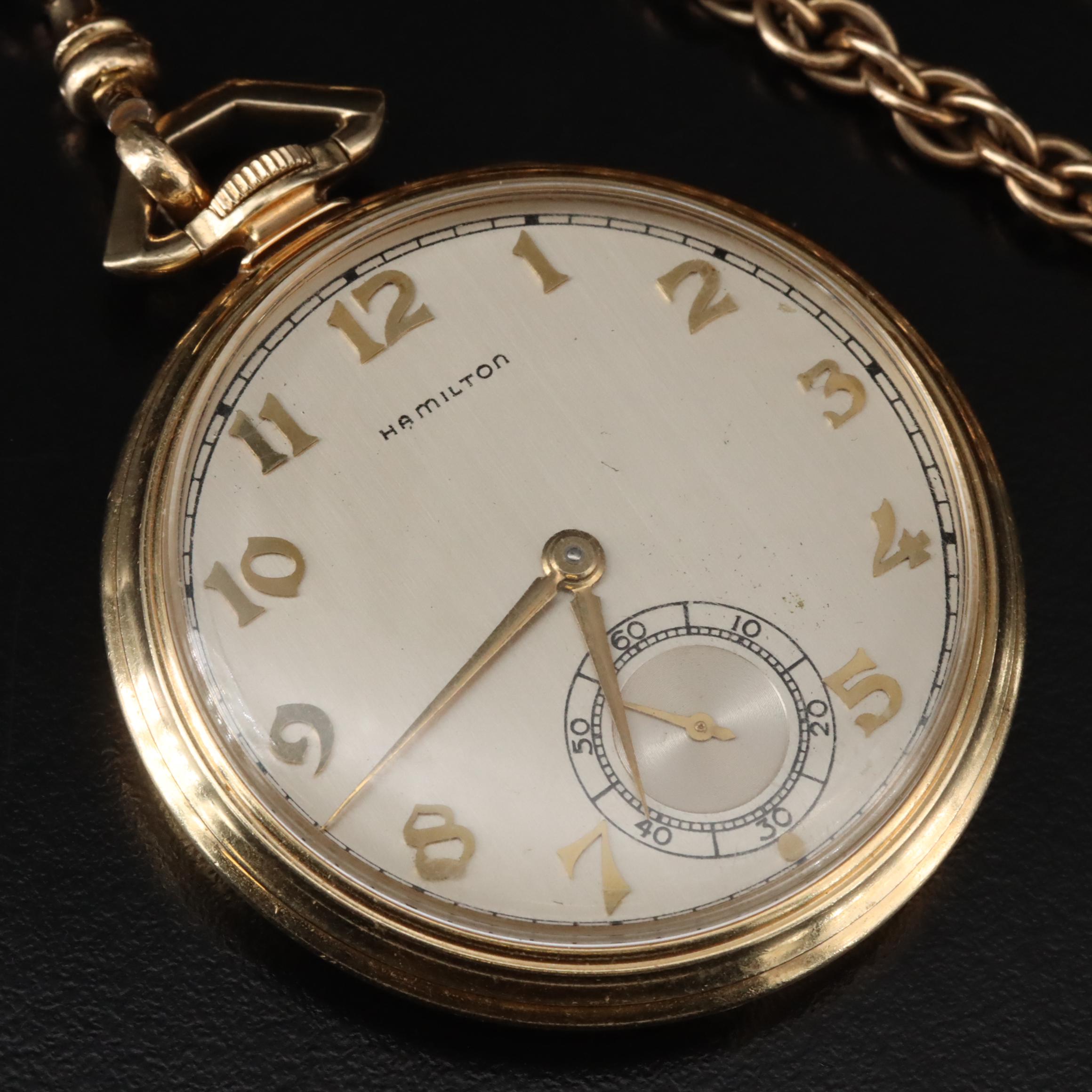 Hamilton 14K Gold Pocket Watch