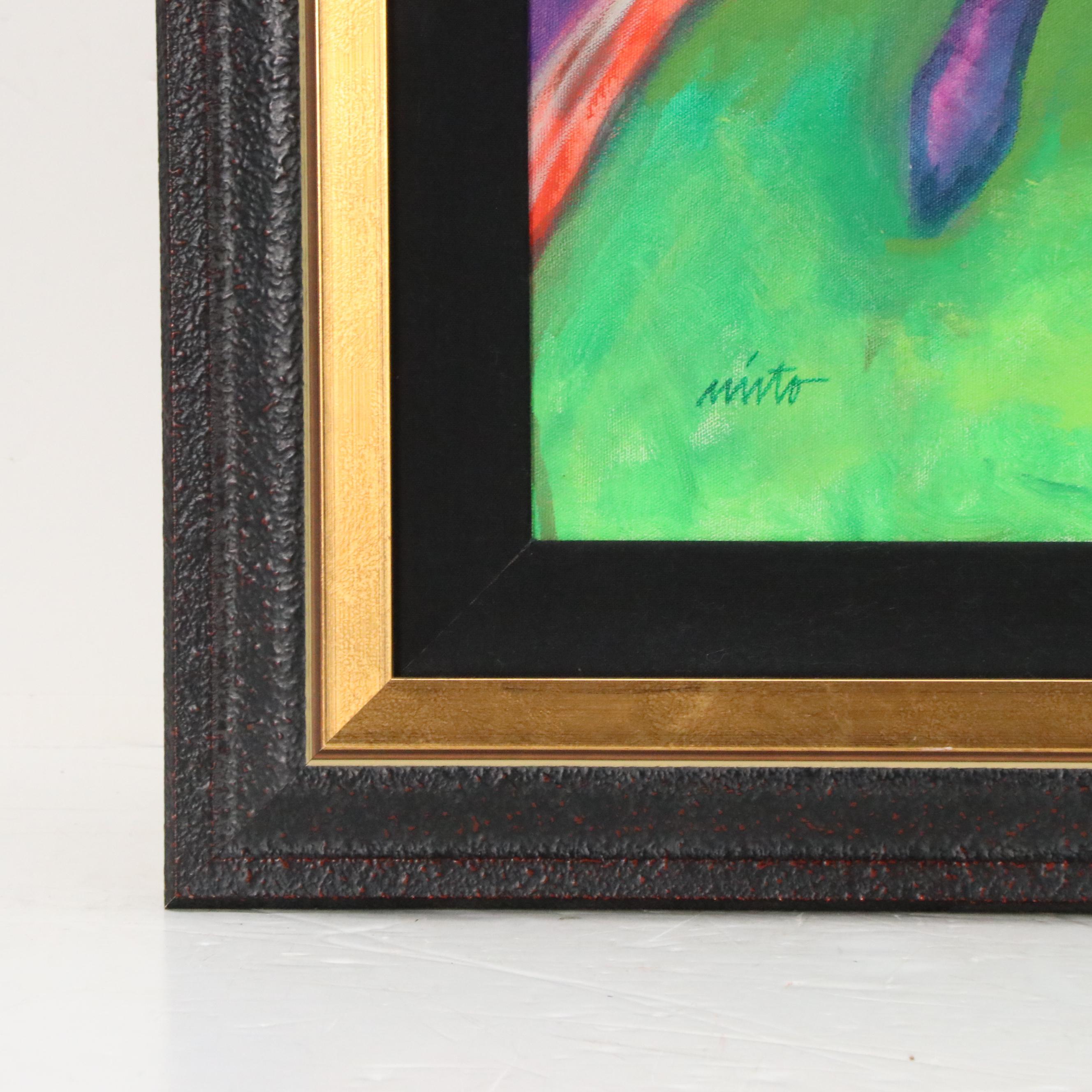 John Nieto Acrylic Painting "Wolf Hunting"