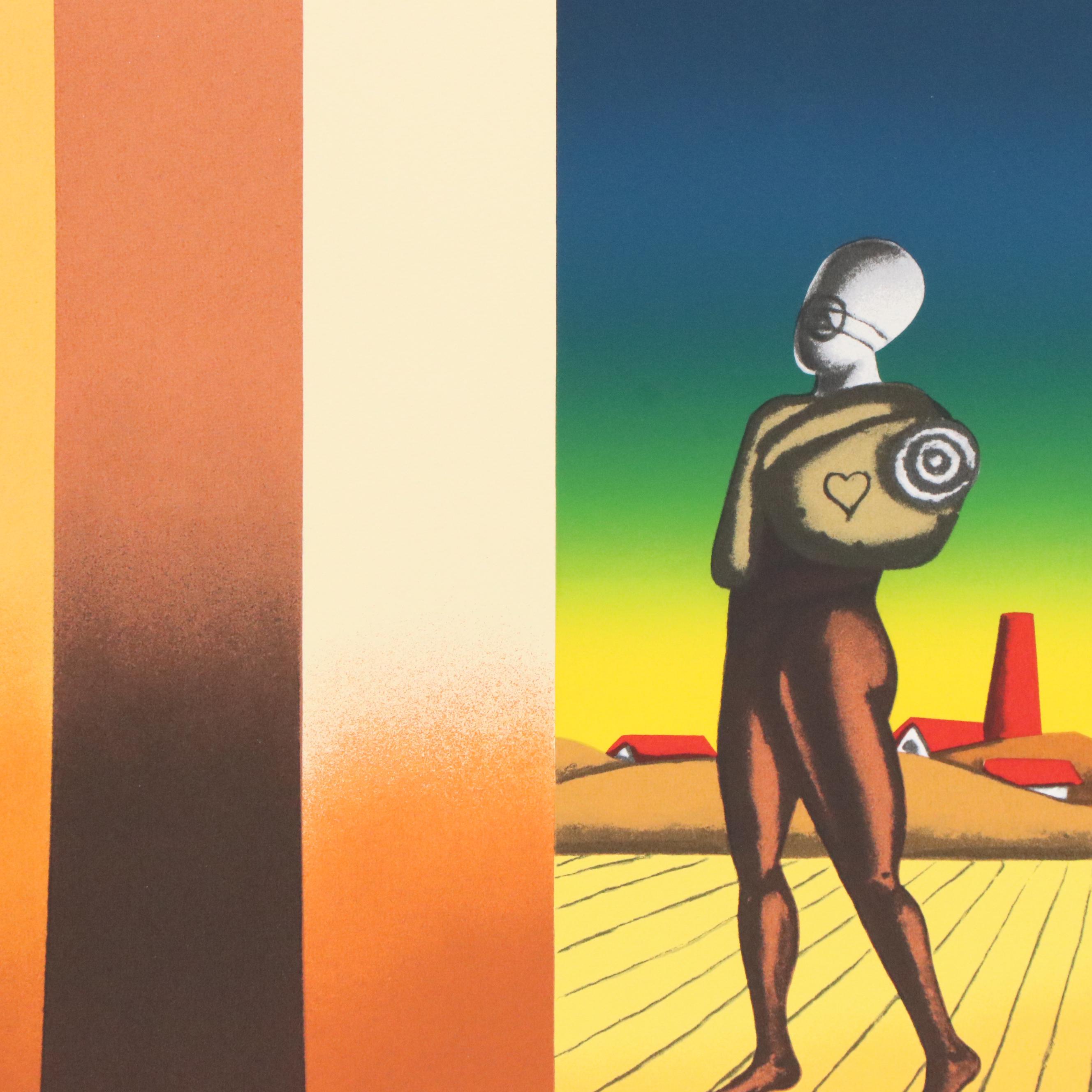 Mark Kostabi Serigraph "Windows of Opportunity," 2002