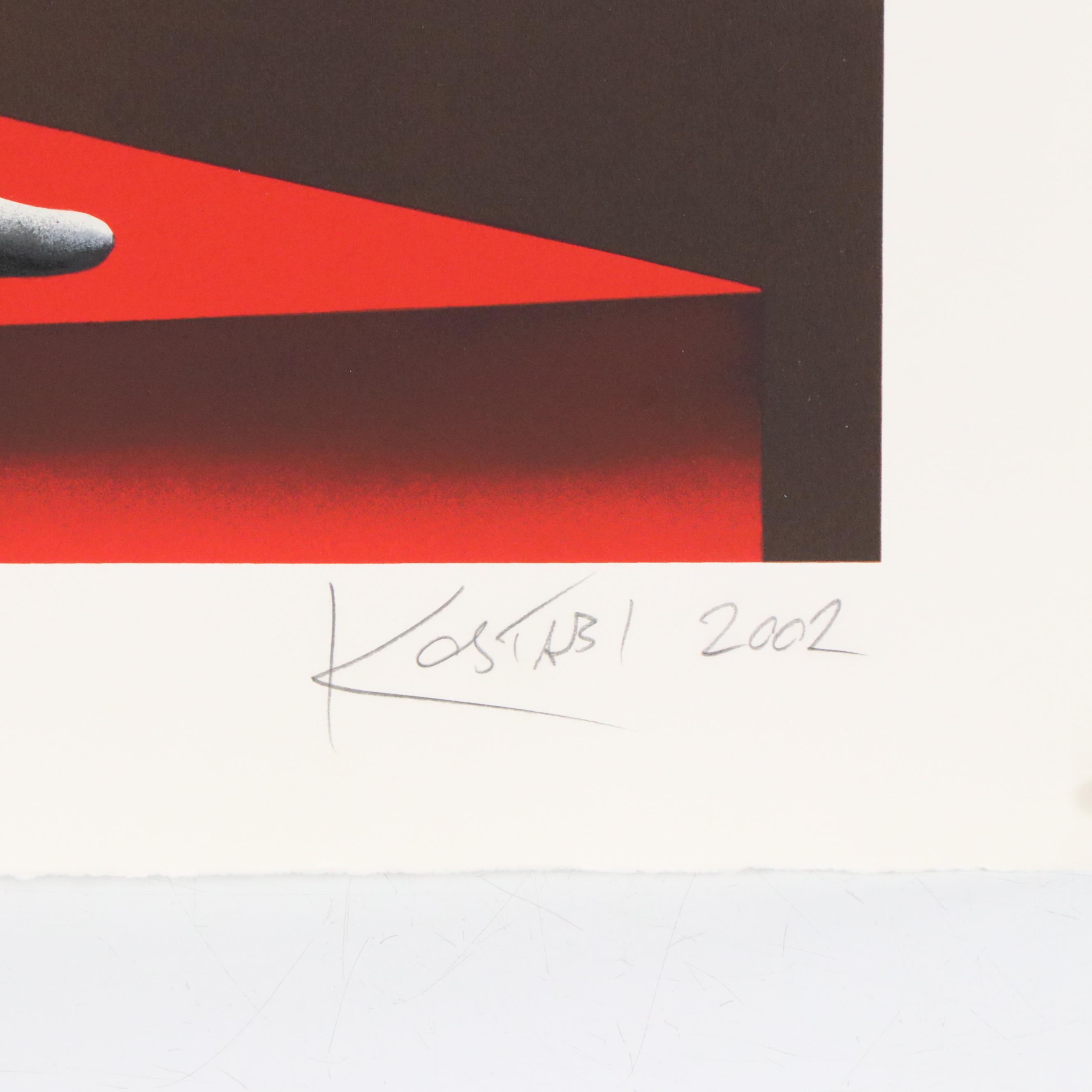 Mark Kostabi Serigraph "Windows of Opportunity," 2002