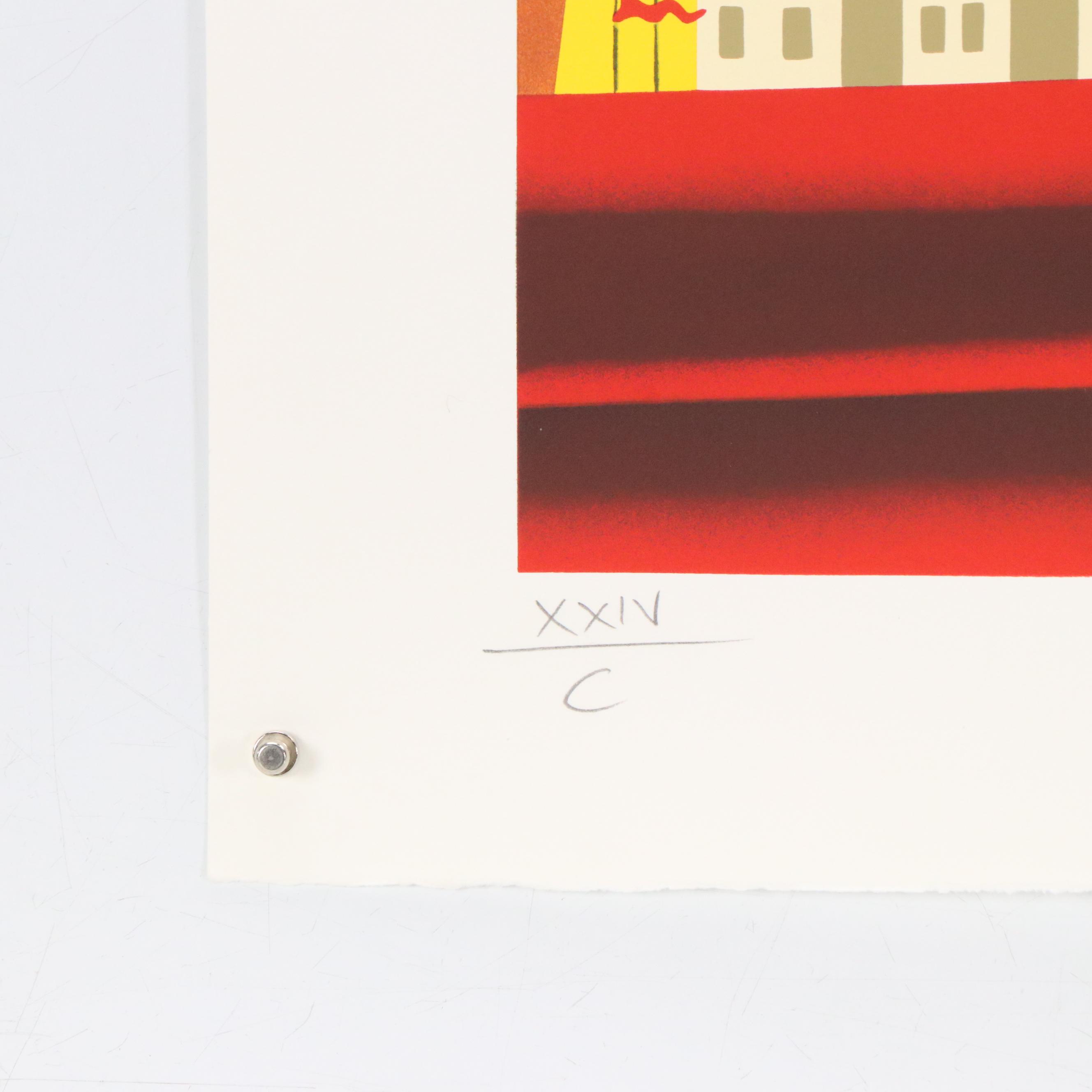 Mark Kostabi Serigraph "Windows of Opportunity," 2002