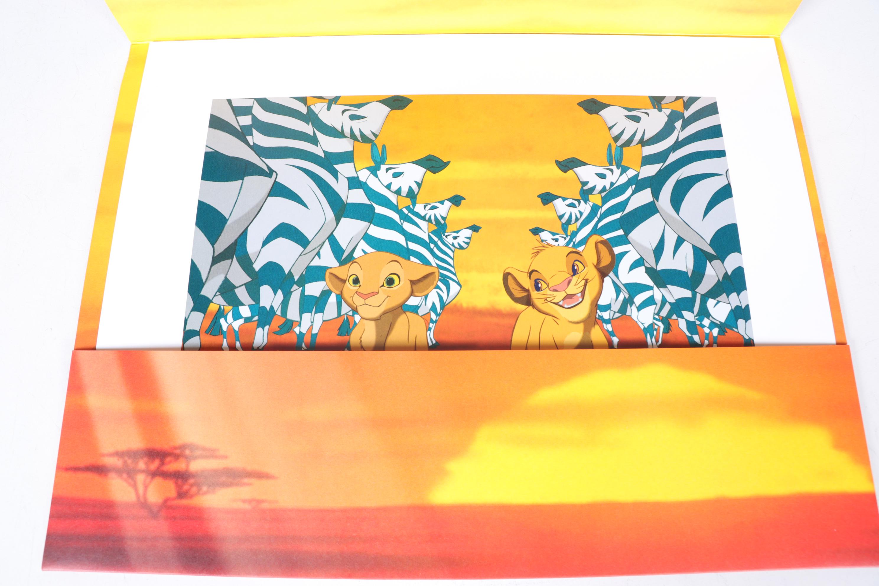 Commemorative Lithographs of "The Lion King", "Tarzan", and Other Disney Films