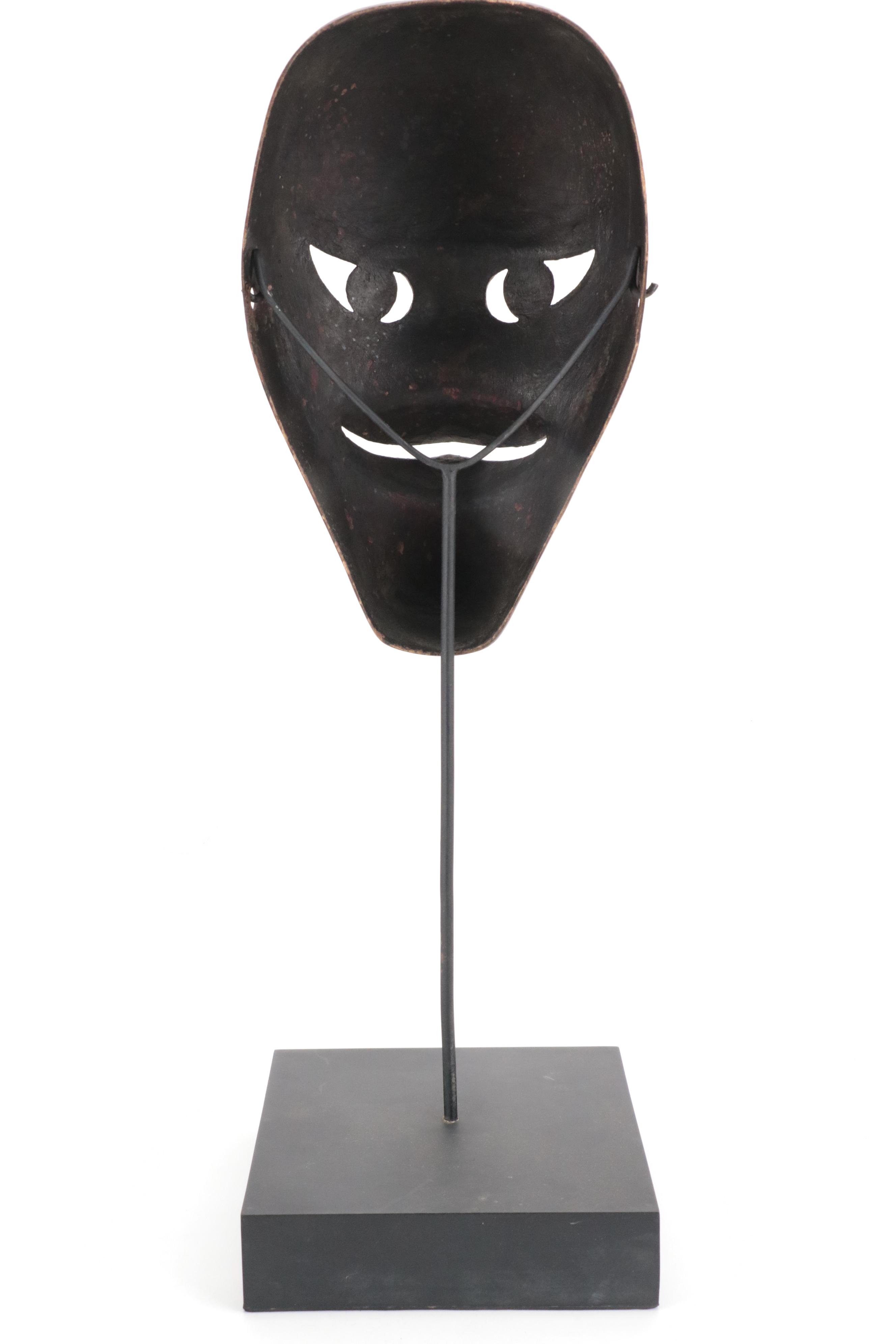 Sumatran Batak Carved Wood Funerary Mask