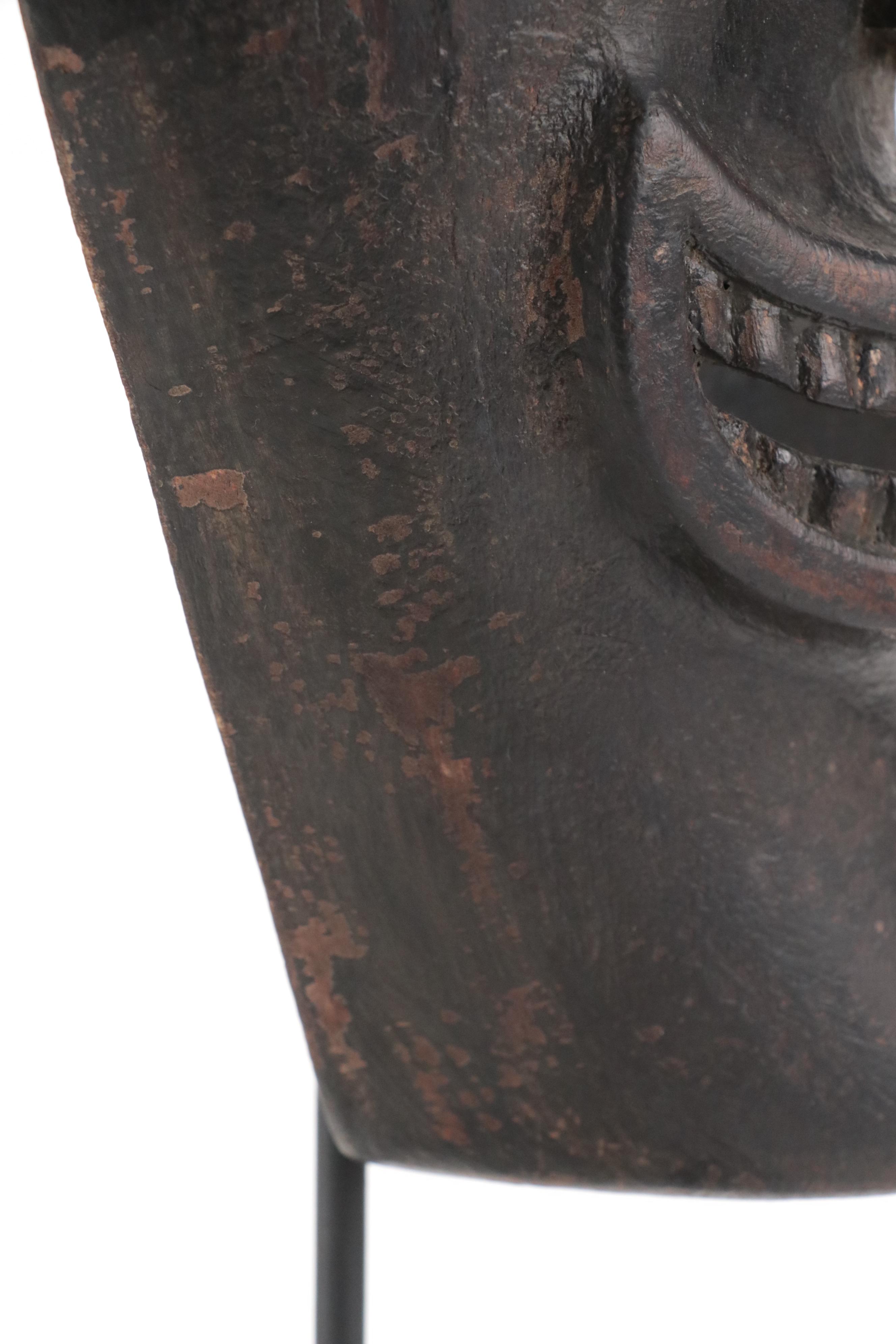 Sumatran Batak Carved Wood Funerary Mask