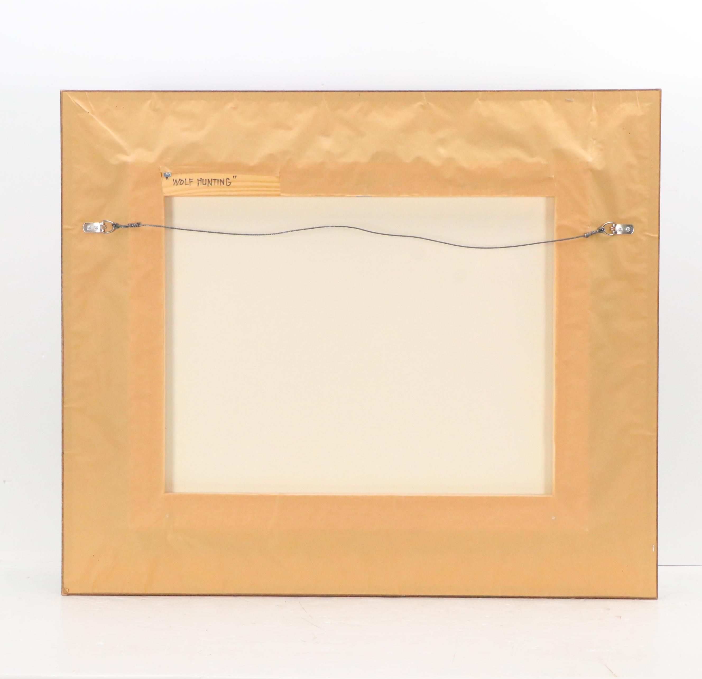 John Nieto Acrylic Painting "Wolf Hunting"