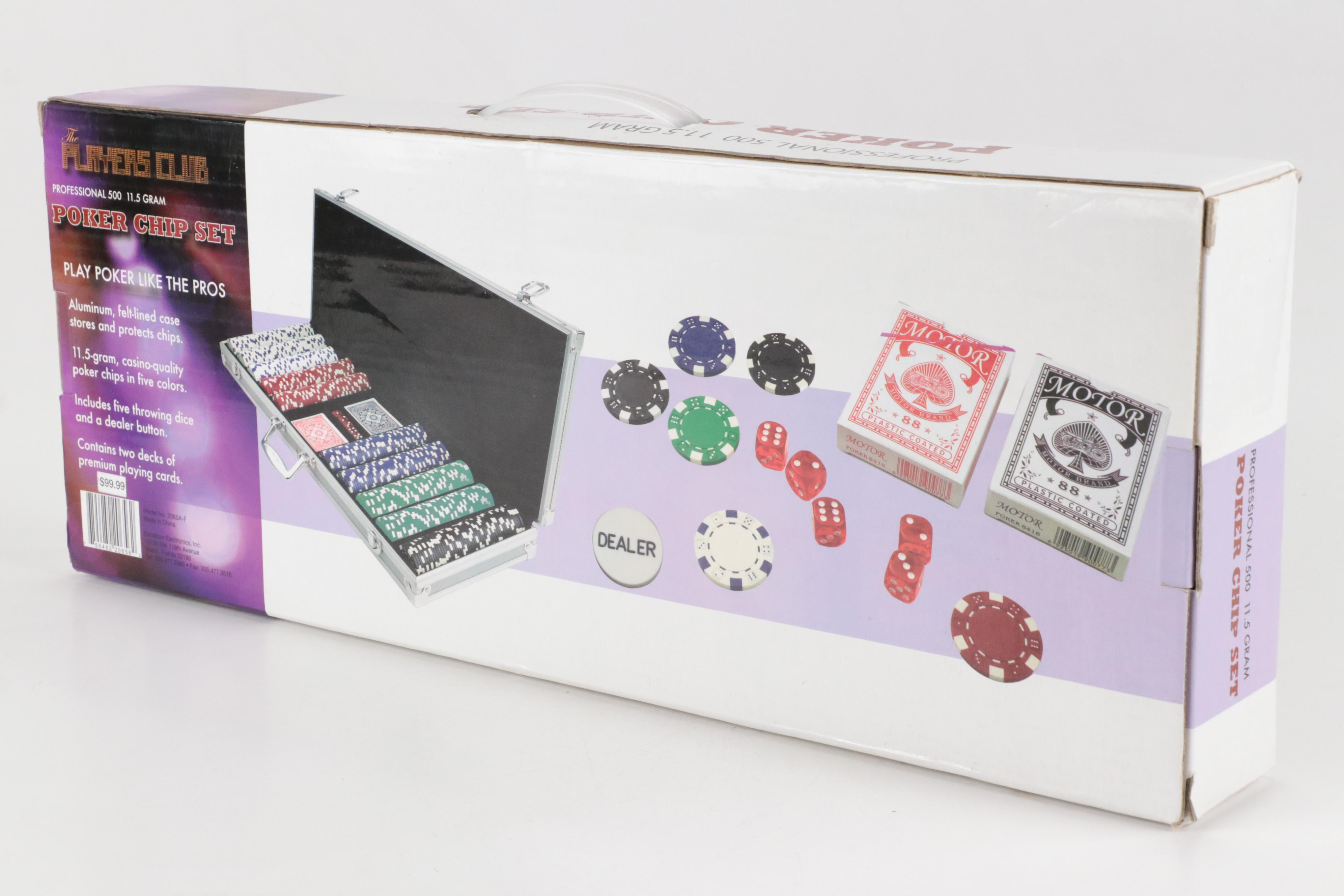 Excalibur "The Players Club" Professional 500 11.5 Gram Poker Chip Set