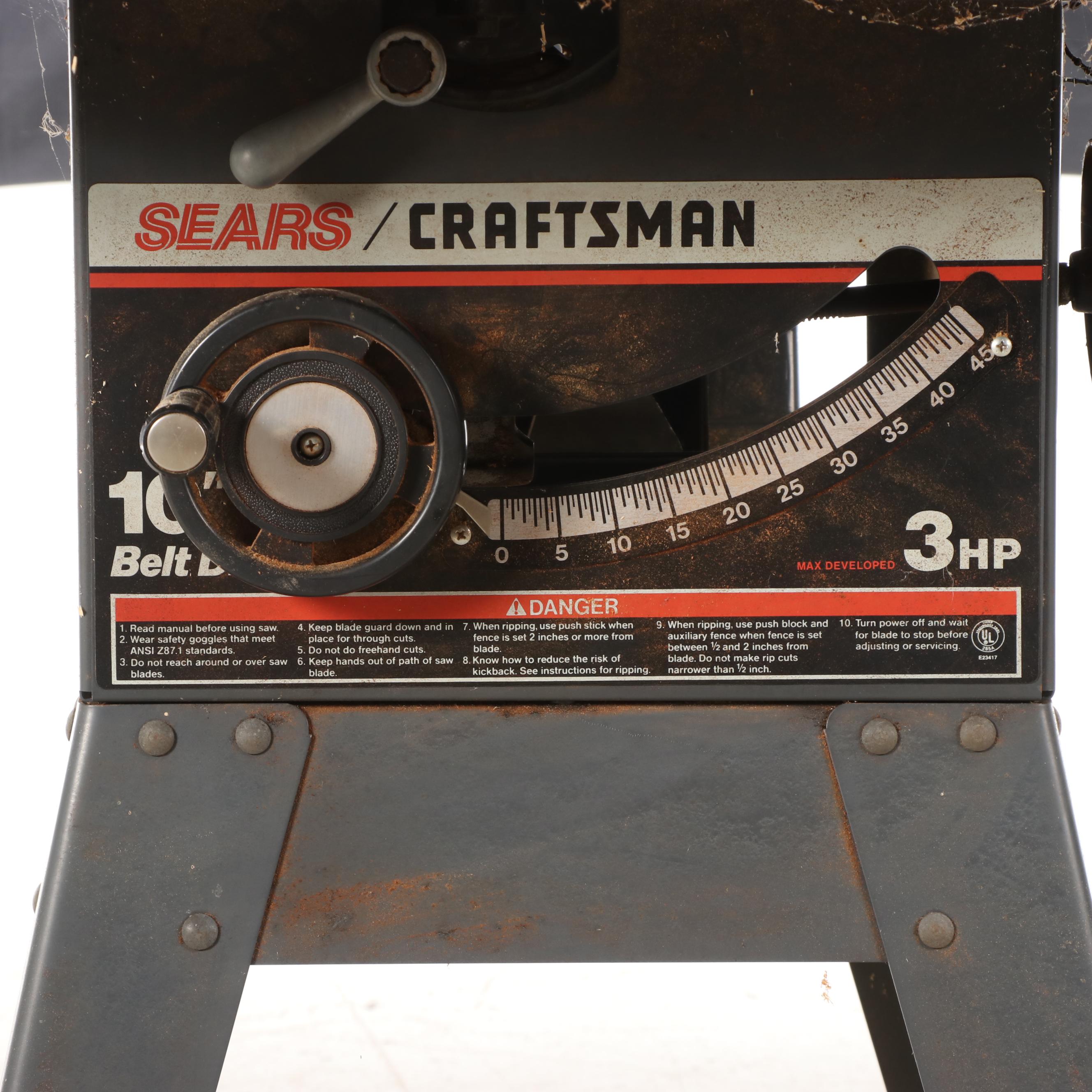 Sears Craftsman 10" Belt Drive Table Saw