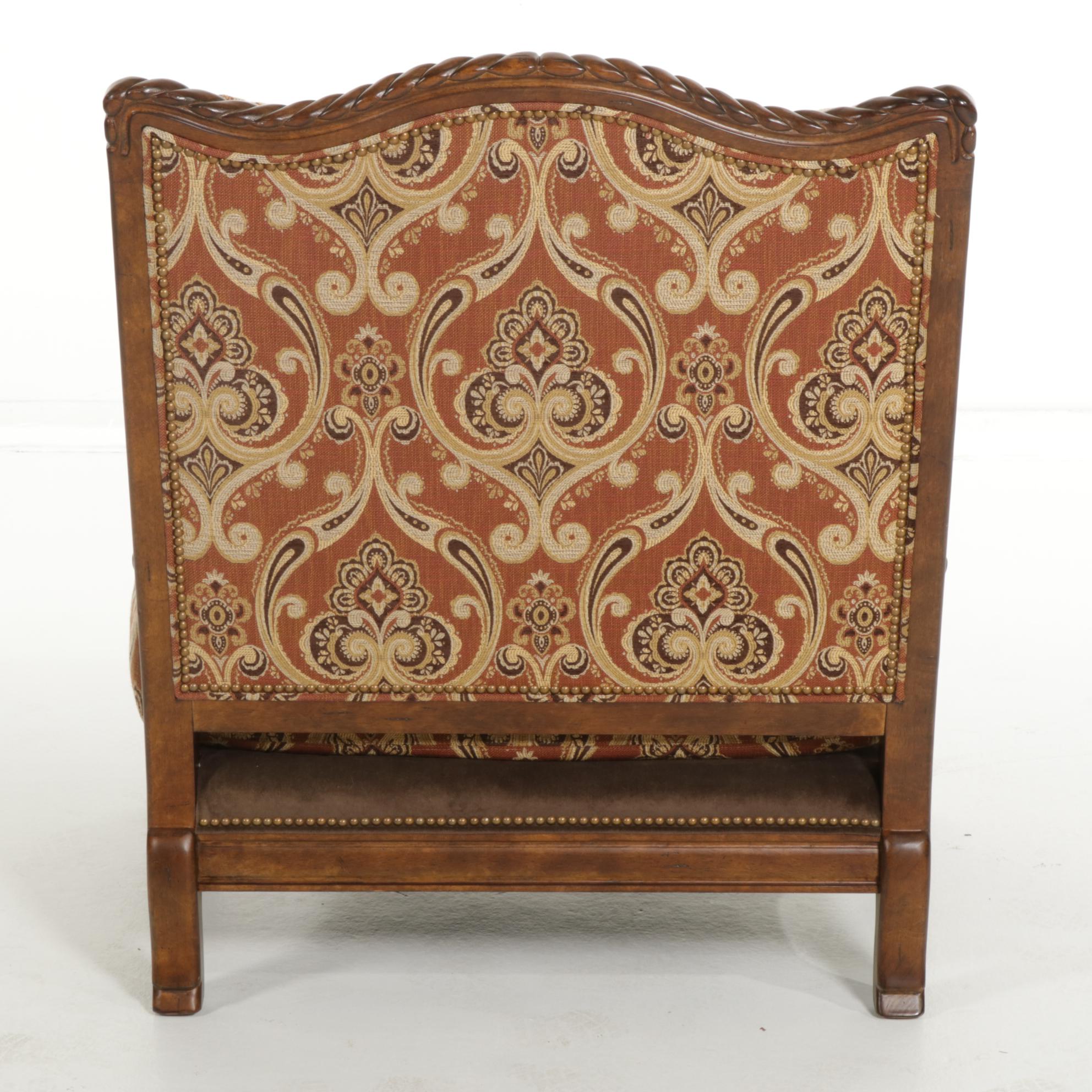 Century Furniture Louis XV Style Berger Chair and Ottoman