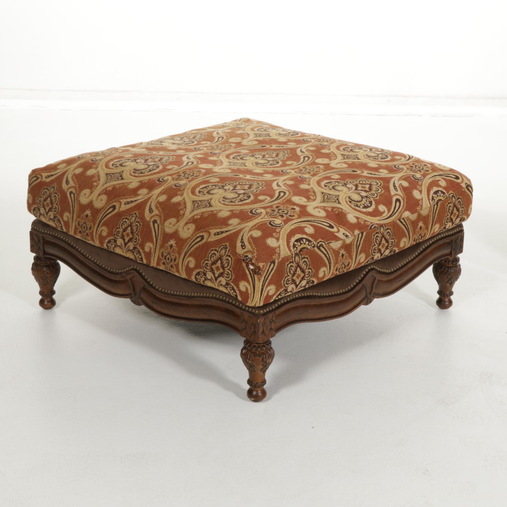 Century Furniture Louis XV Style Berger Chair and Ottoman