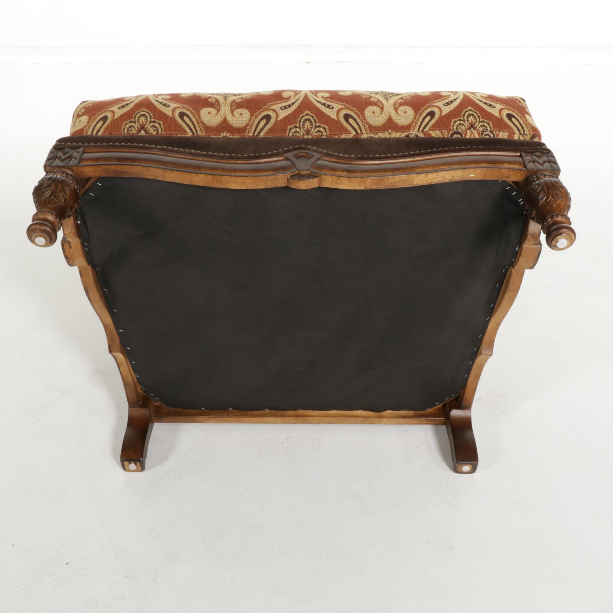 Century Furniture Louis XV Style Berger Chair and Ottoman