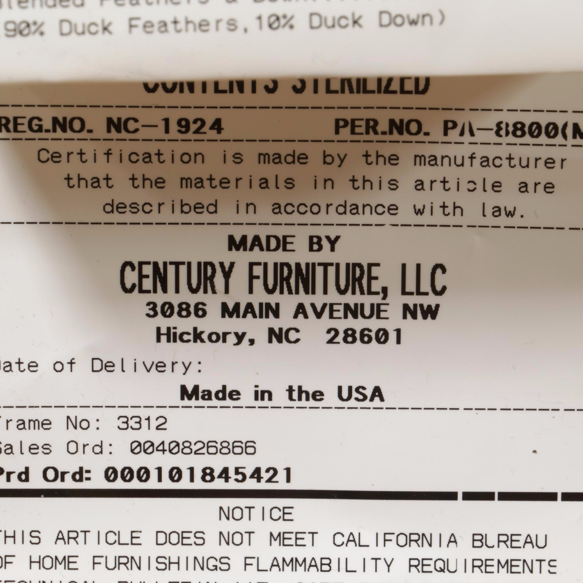 Century Furniture Louis XV Style Berger Chair and Ottoman