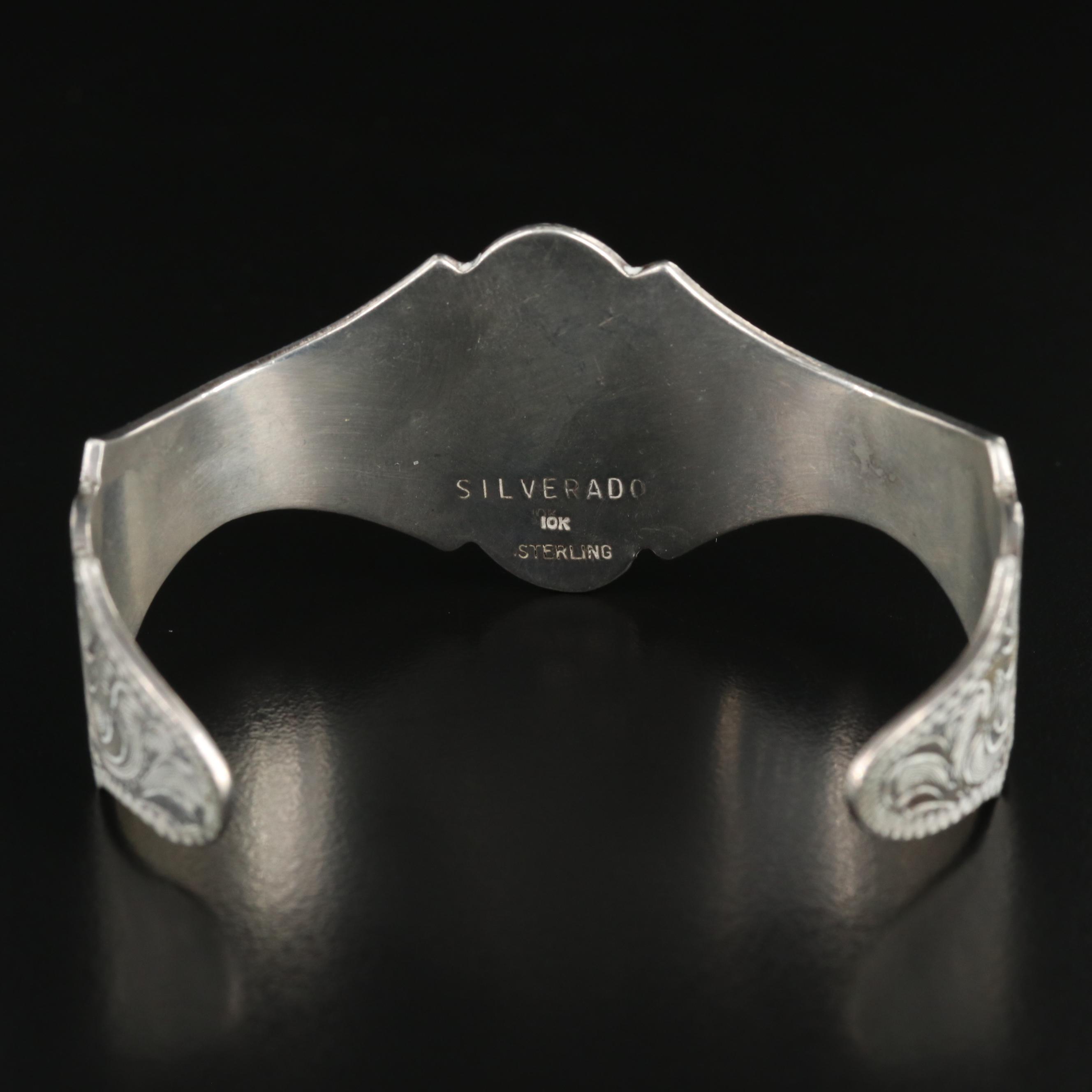 Silverado Sterling Cuff Bracelet with 10K Arrowhead Accent