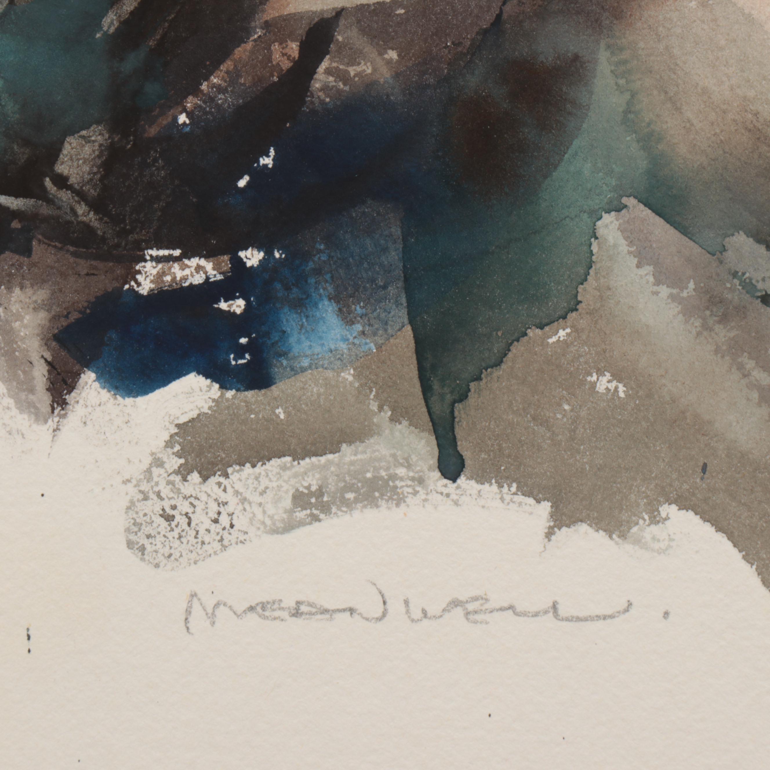 Jack Meanwell Watercolor Portrait Painting of Woman