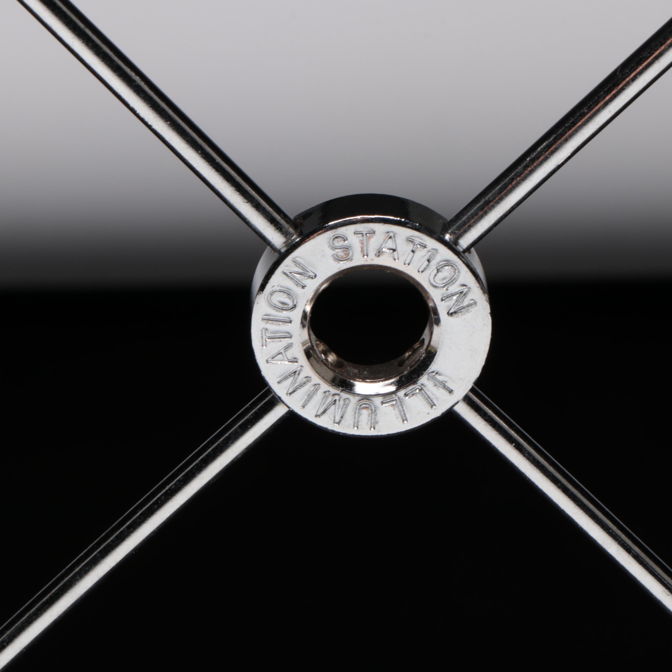 West Elm Style Square Glass Table Lamp with Black Fabric Shade, Glass Finial