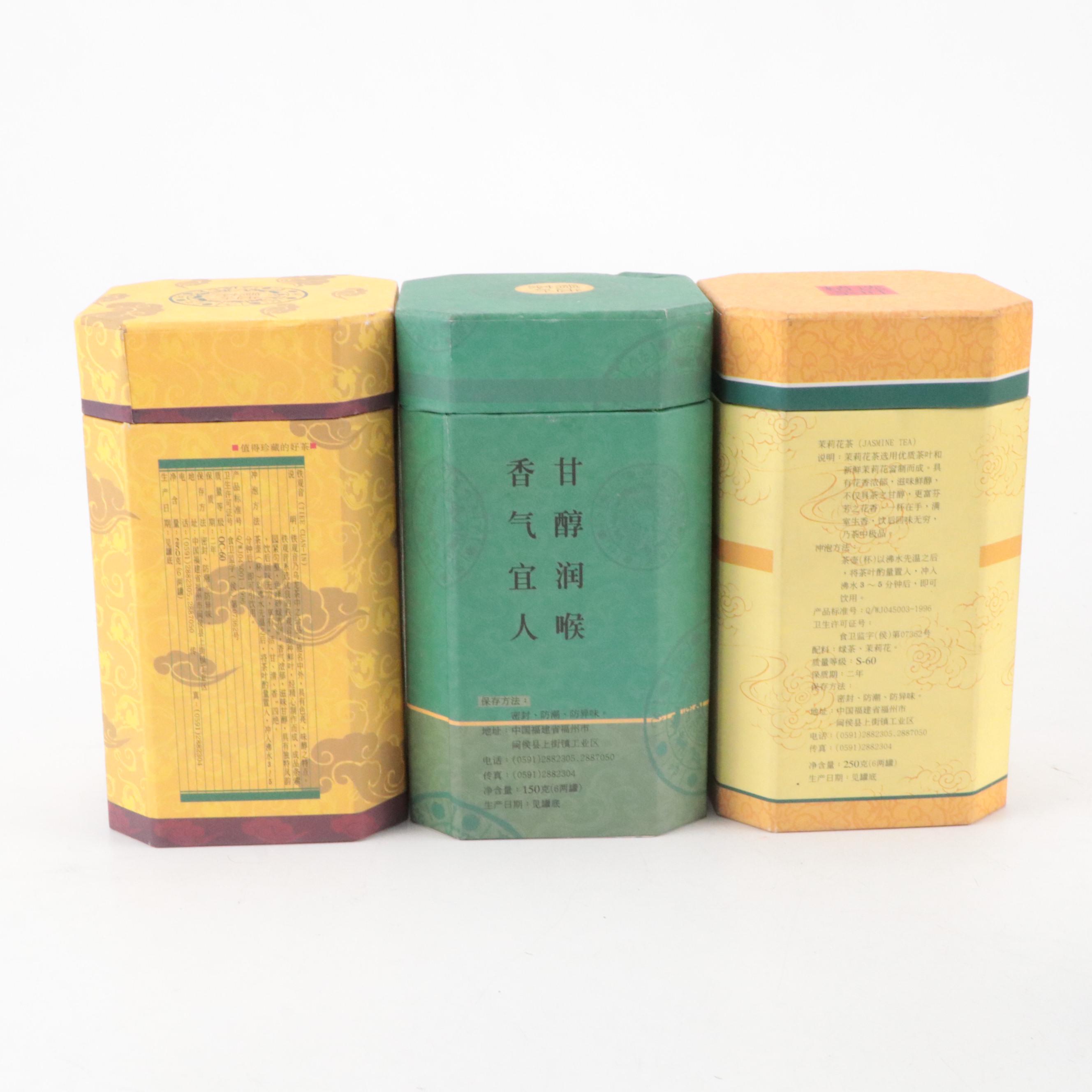 Chinese Cardboard Tea Boxes with Other Fabric Boxes