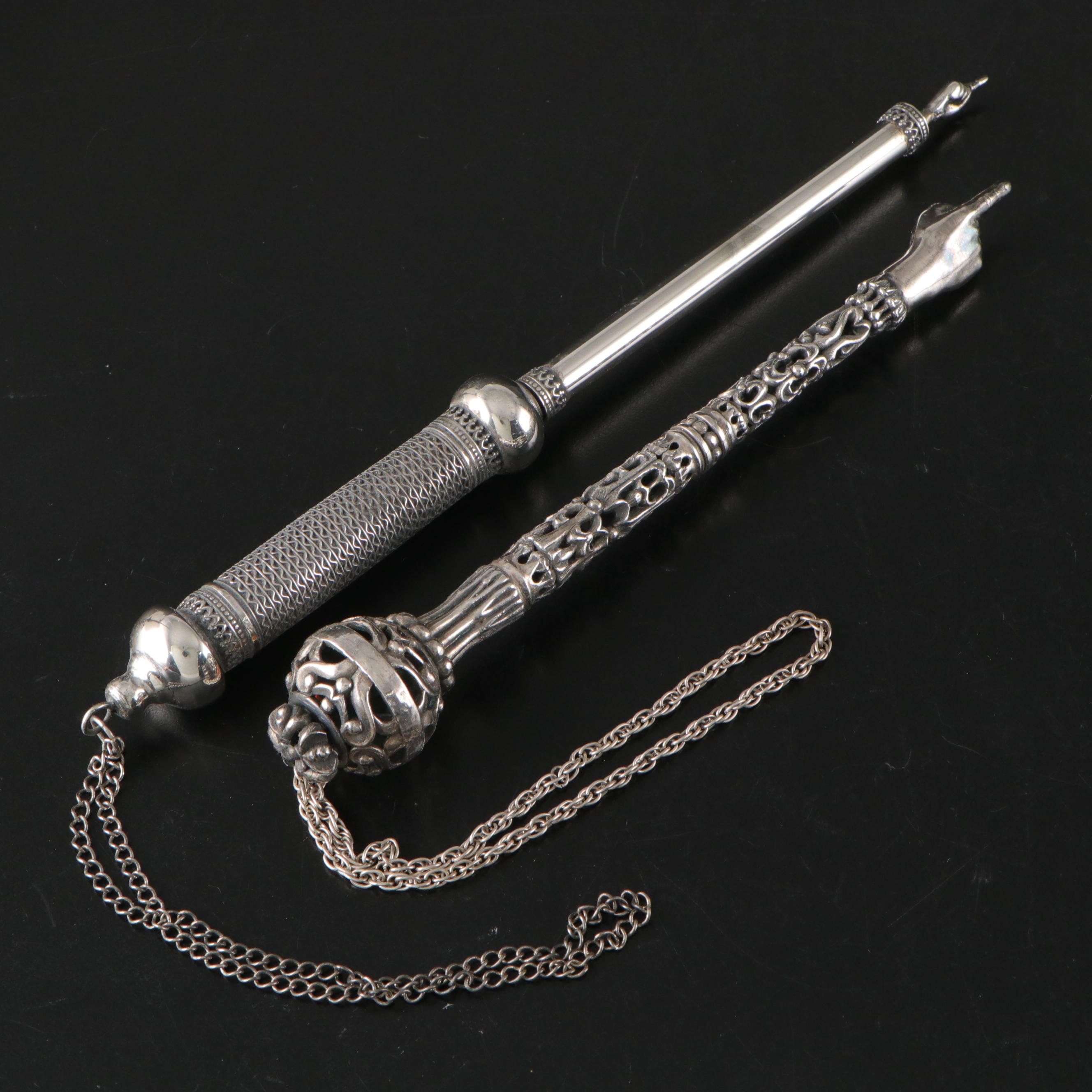 Openwork Sterling Silver Yad with Other Torah Pointer