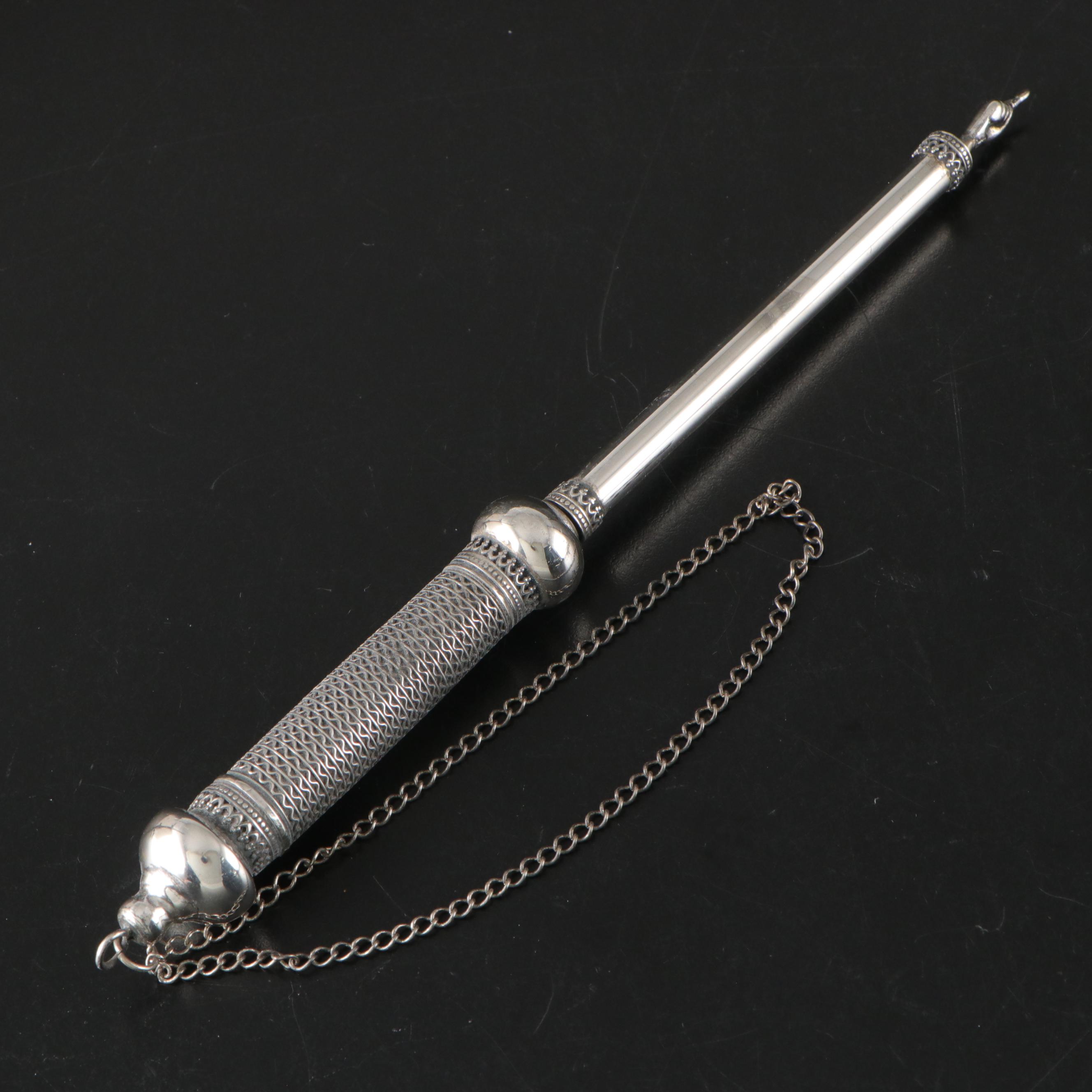 Openwork Sterling Silver Yad with Other Torah Pointer