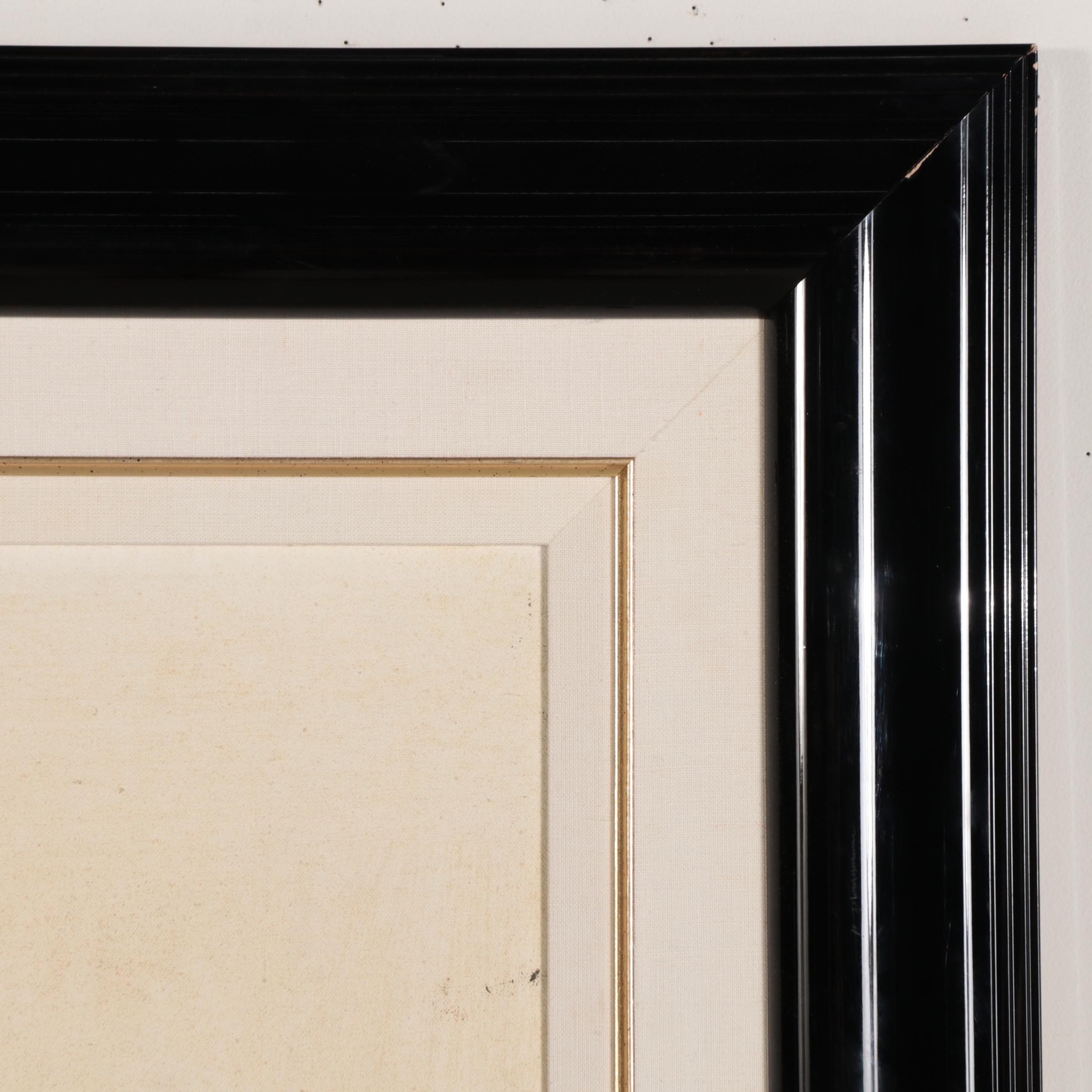 Gino Hollander Abstract Expressionist Portrait Oil Painting, 1971