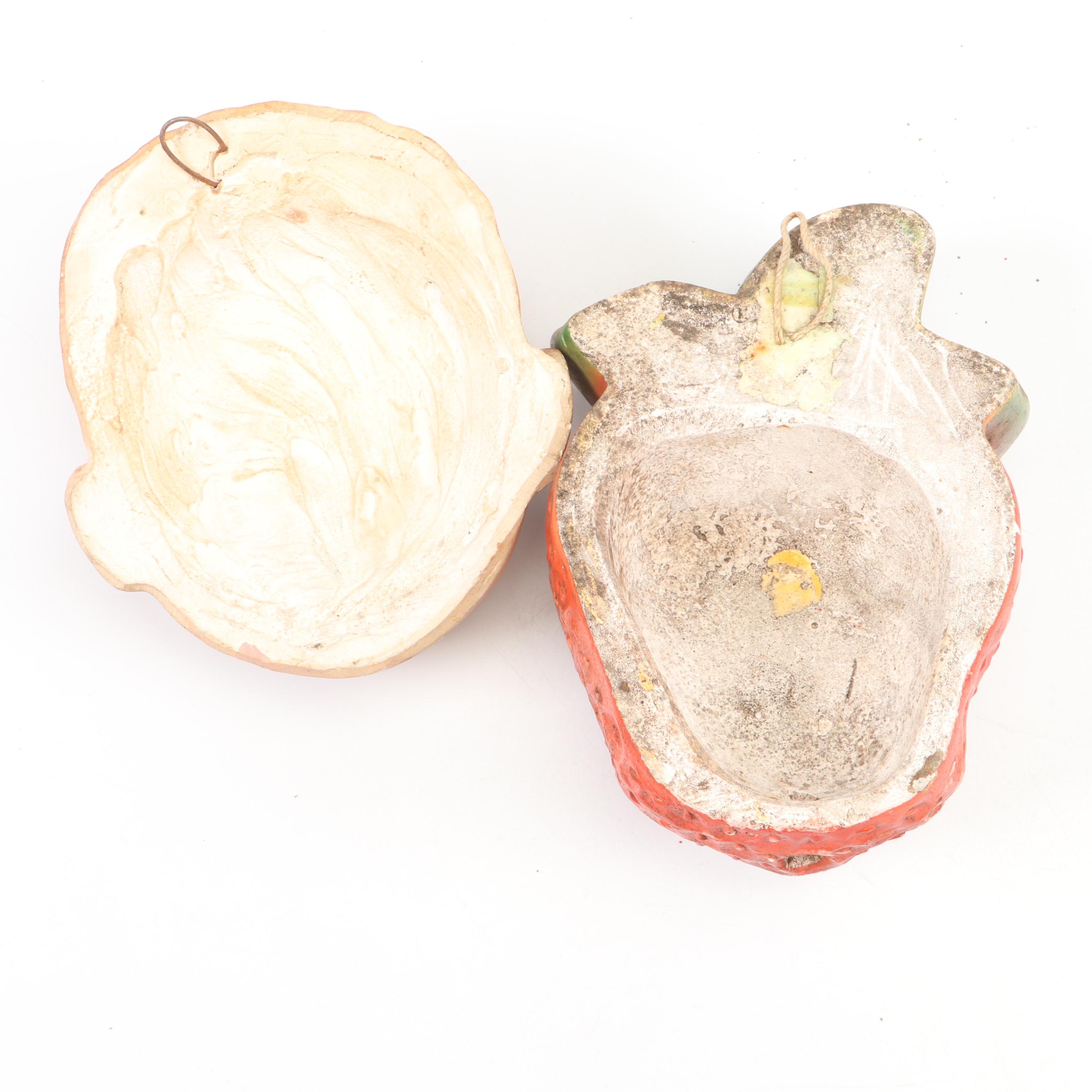 Chalkware "Bonzo" and Bunny Carnival Figurines with Wall Hangings, Mid-20th C.