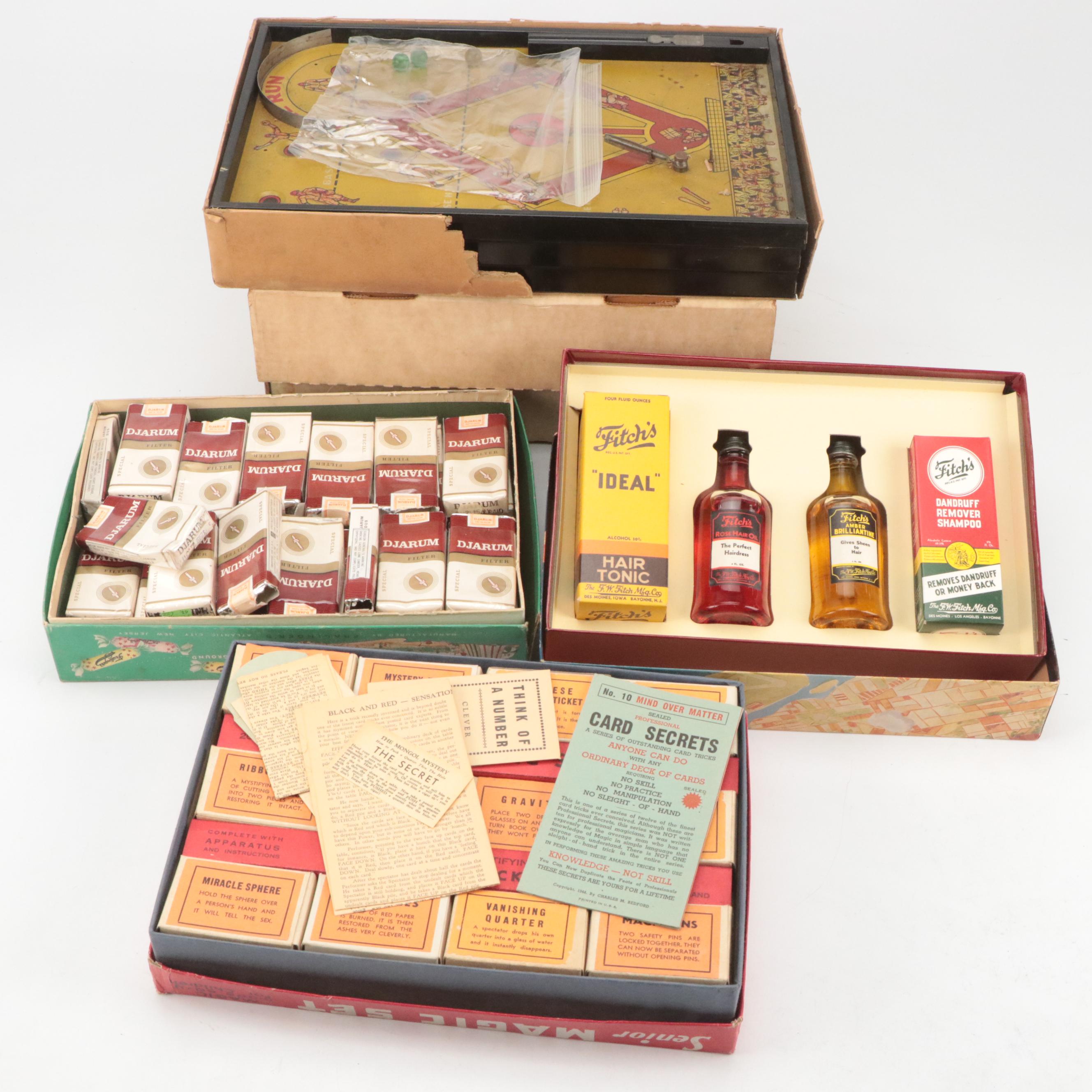 Senior Magic Set, Blue Ribbon "Chest of Games" and More, Mid-20th Century