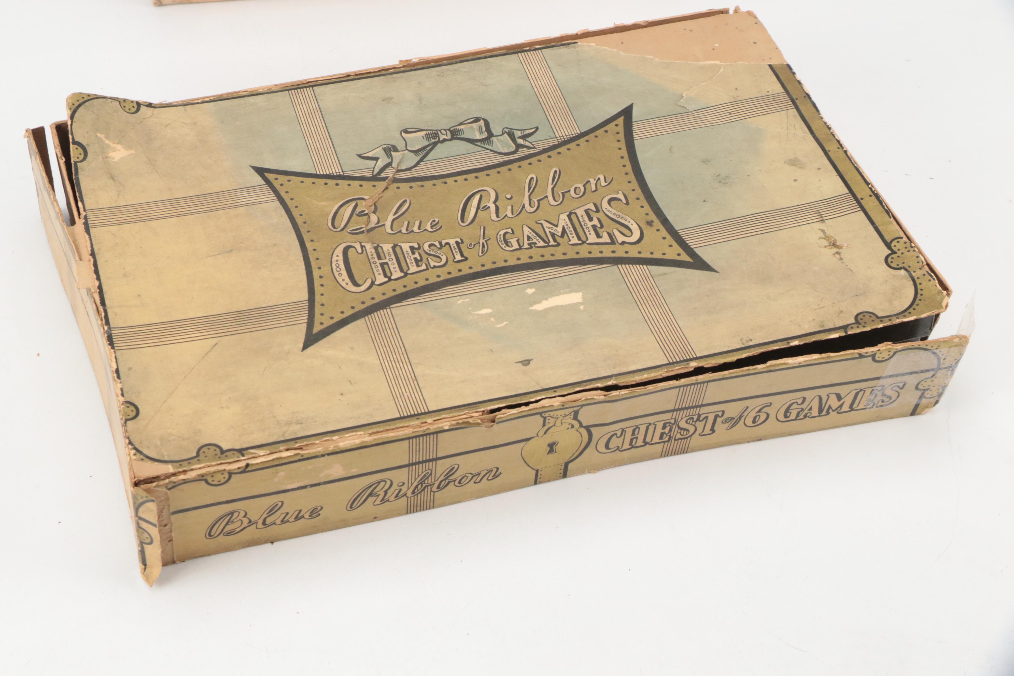 Senior Magic Set, Blue Ribbon "Chest of Games" and More, Mid-20th Century