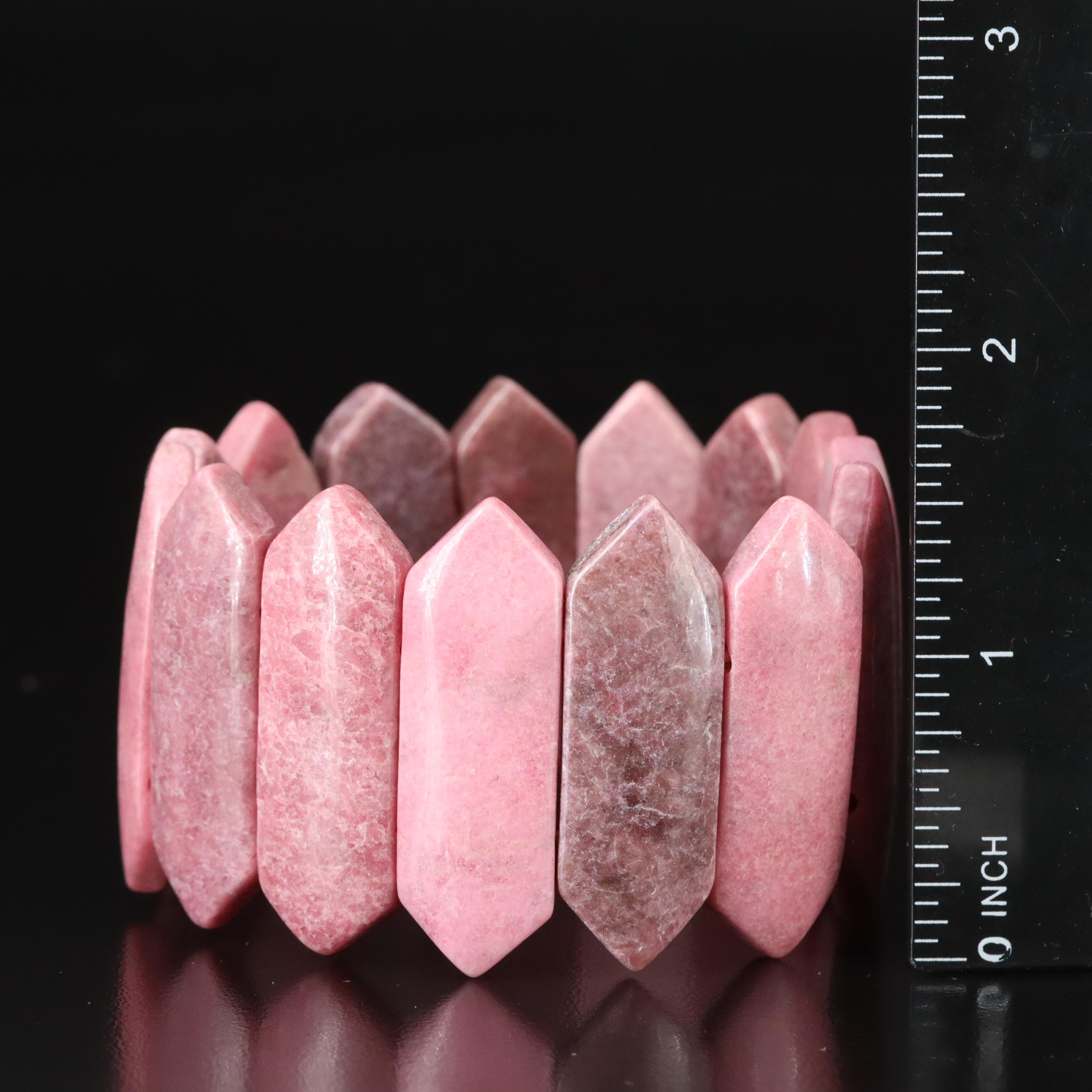 Lapis Lazuli and Thulite Panel Bracelets