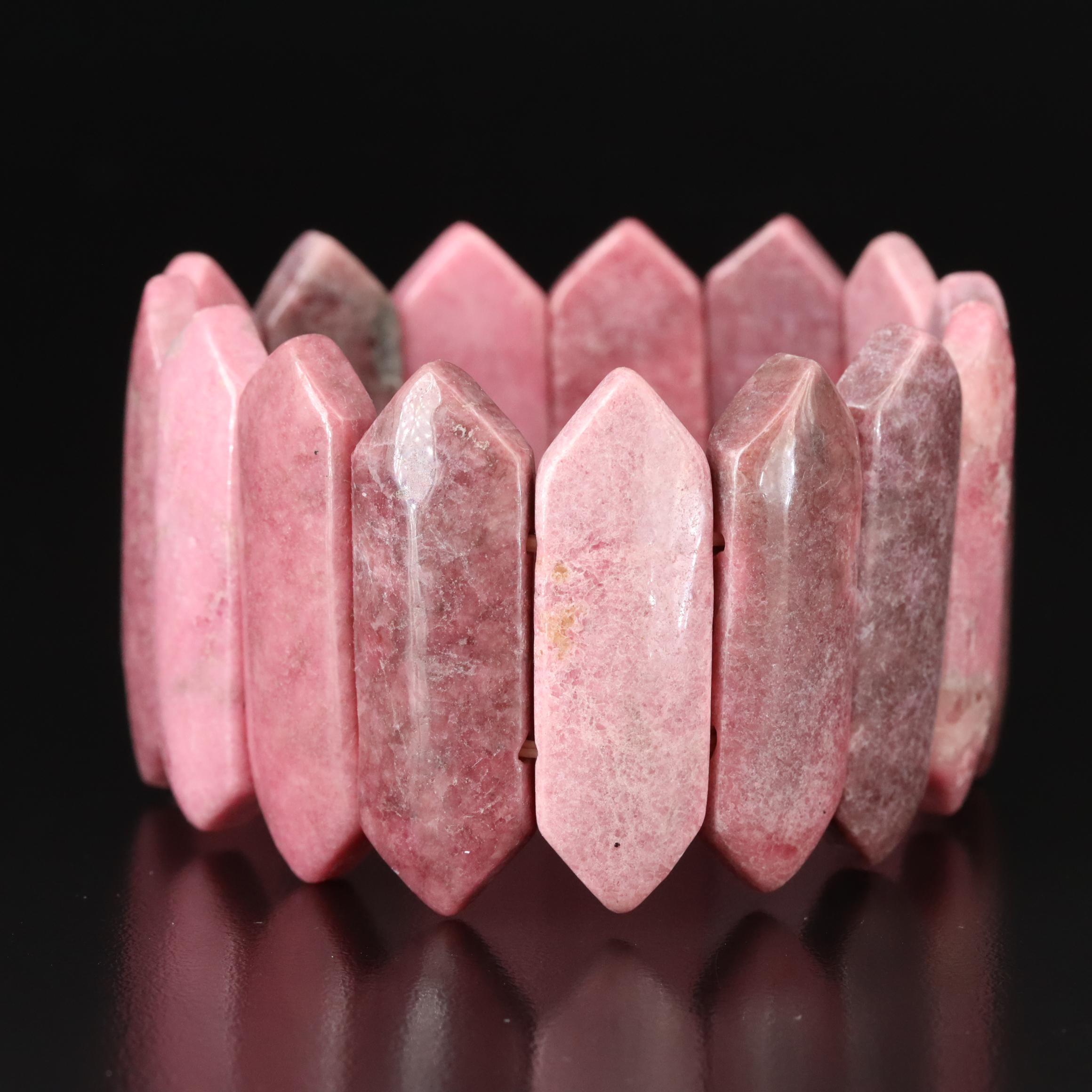 Lapis Lazuli and Thulite Panel Bracelets