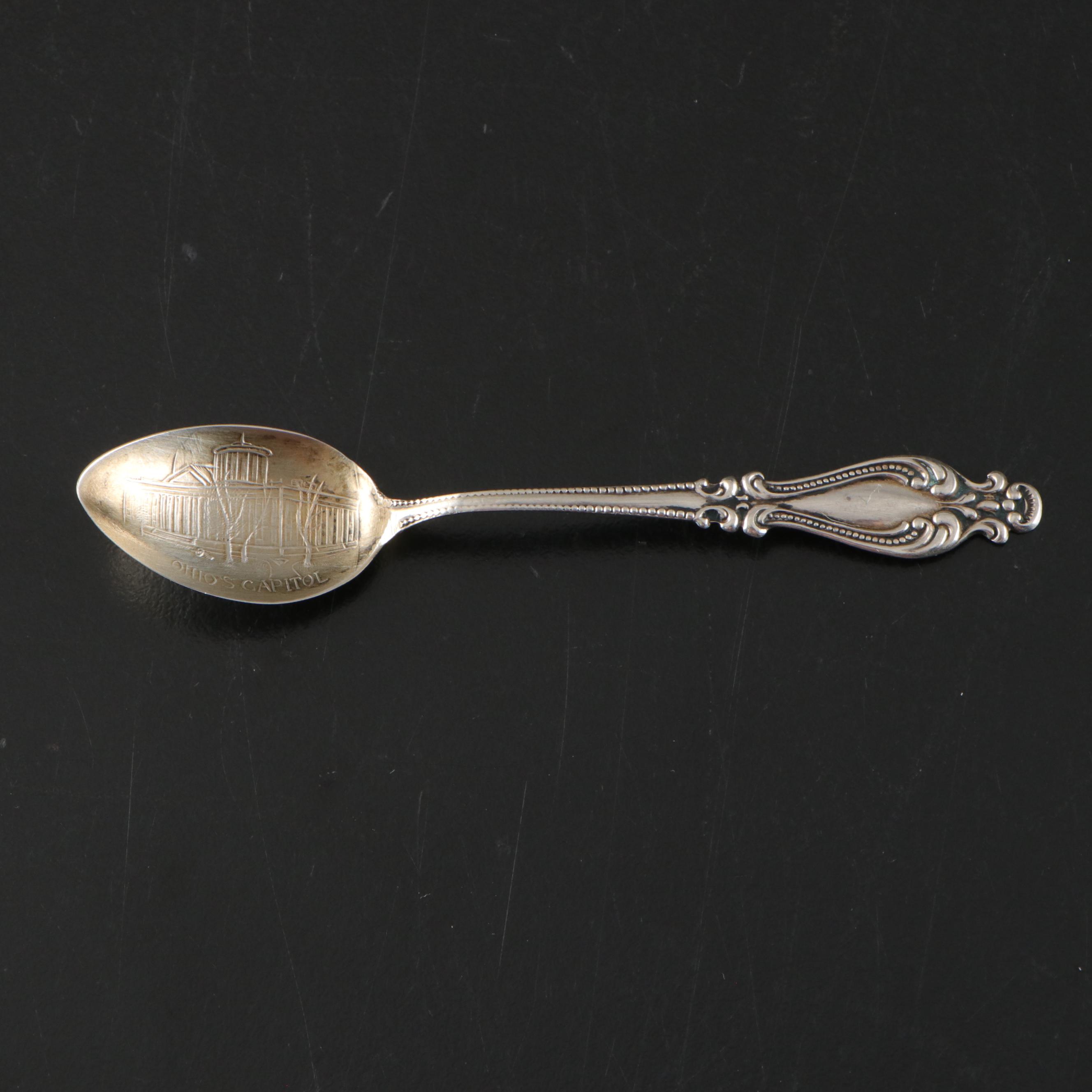 Norwegian 800 Silver Five O'Clock Spoon with Other Metal Spoons