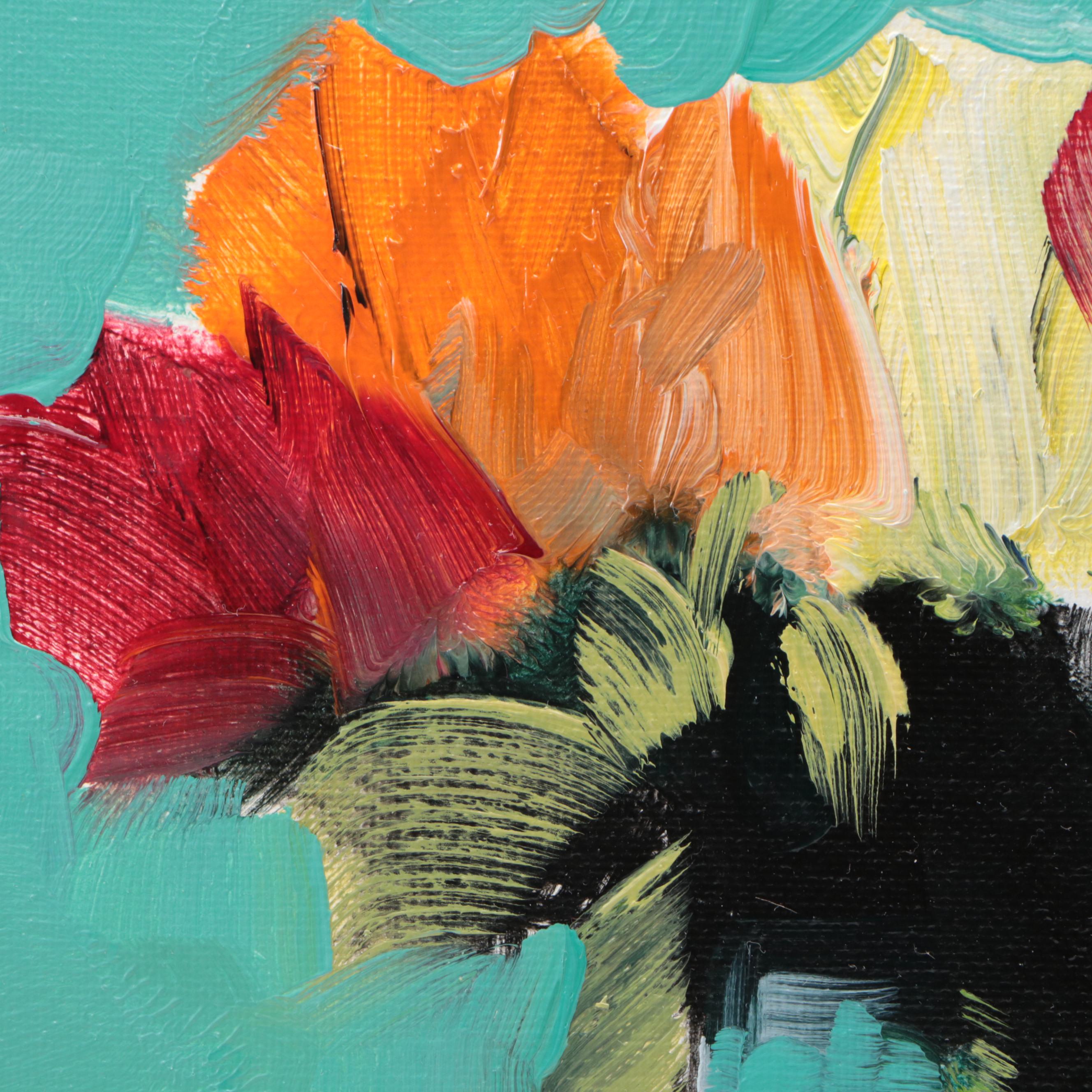 José M. Lima Floral Still Life Oil Painting, 2024