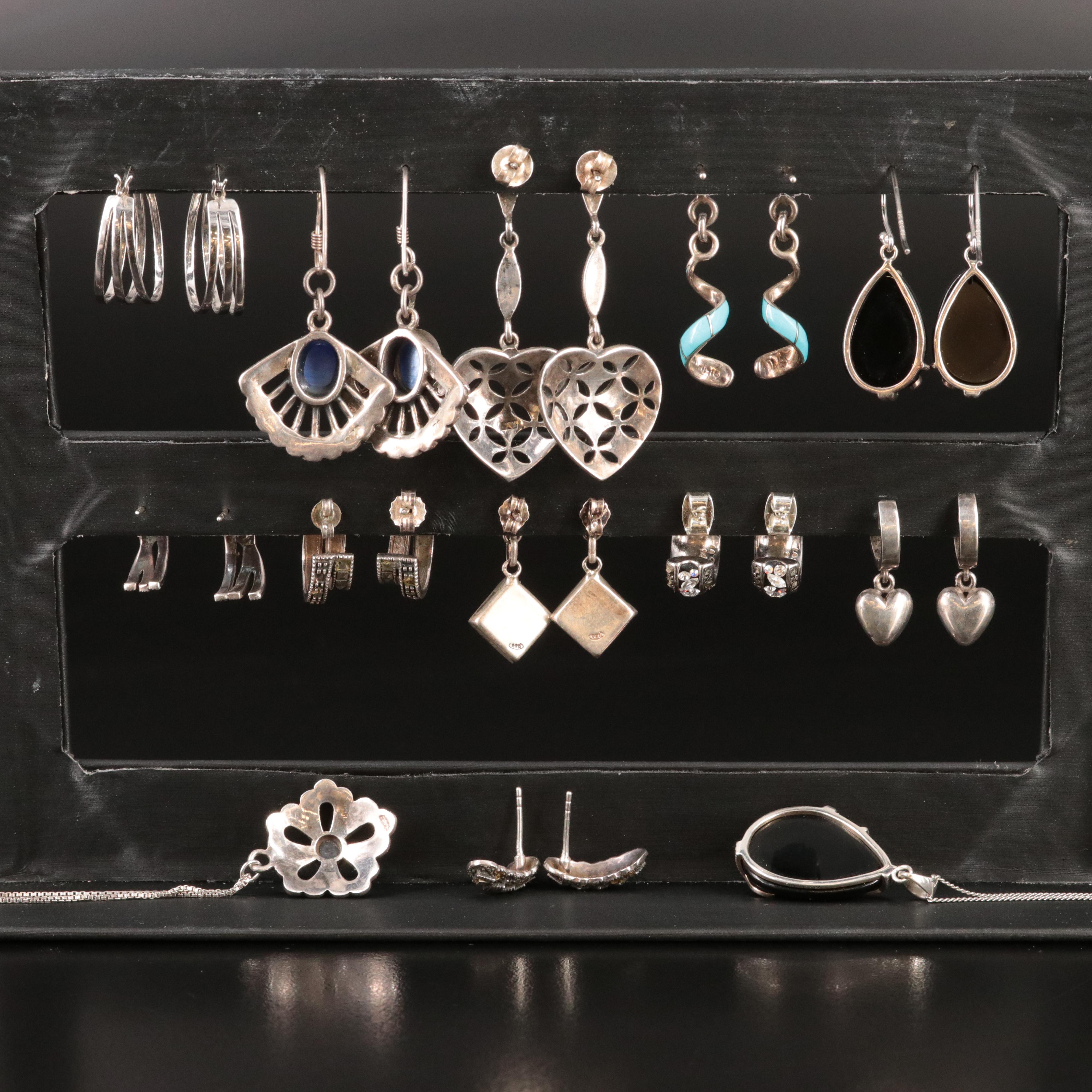 Pendant Necklace and Earrings Sterling Collection