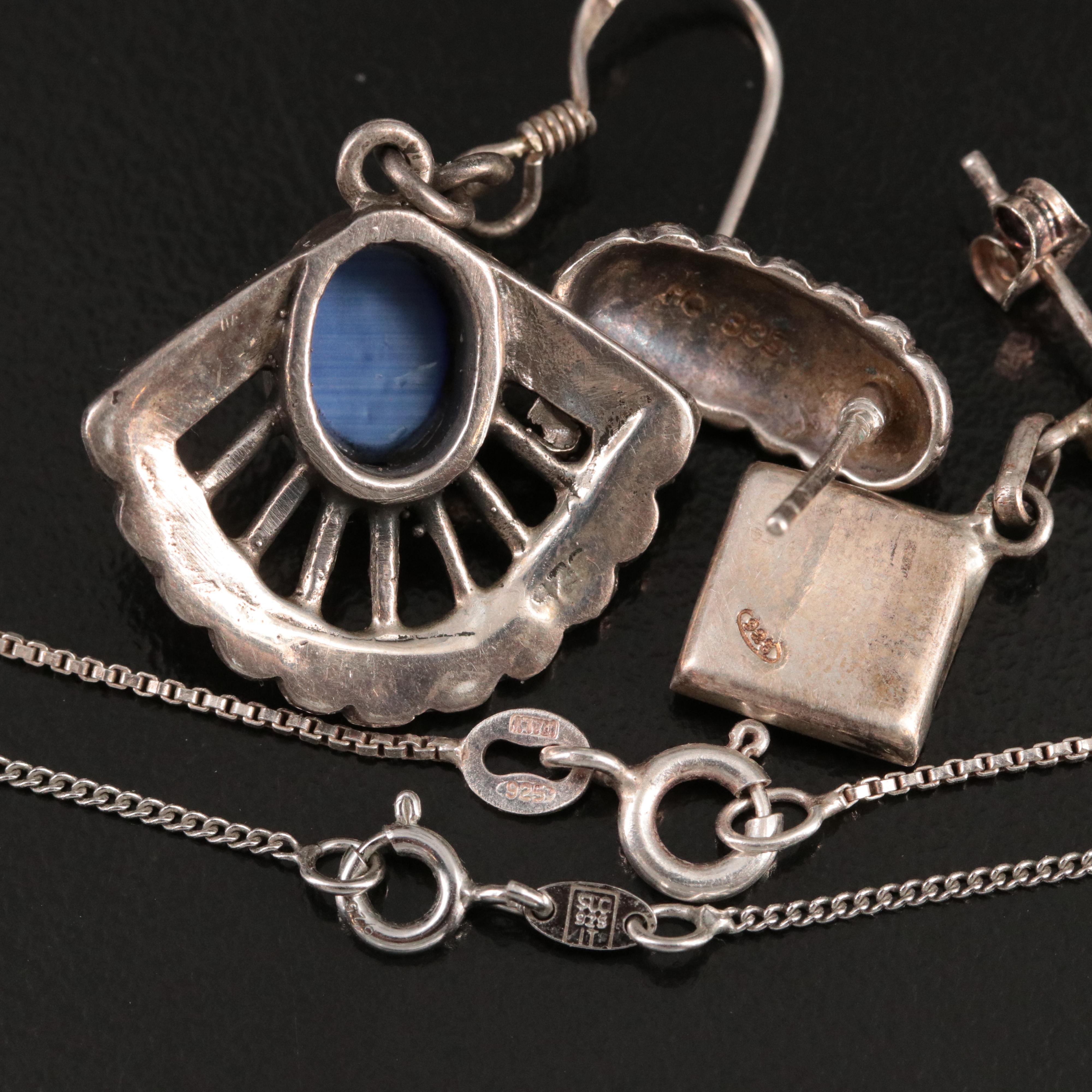 Pendant Necklace and Earrings Sterling Collection