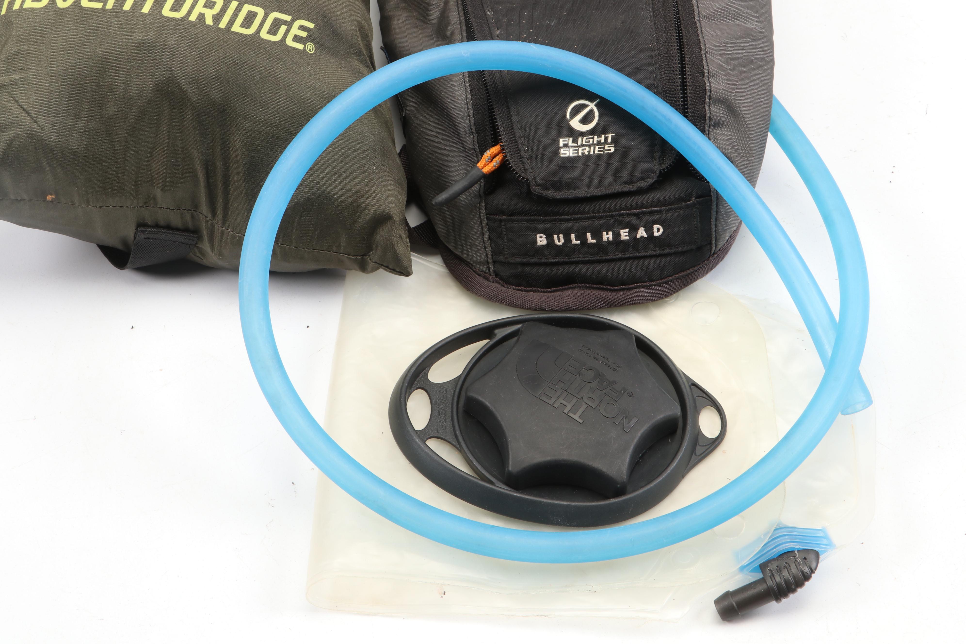 The North Face Hydration Pack with Bike Helmets, Kneepads, Bike Lock and More