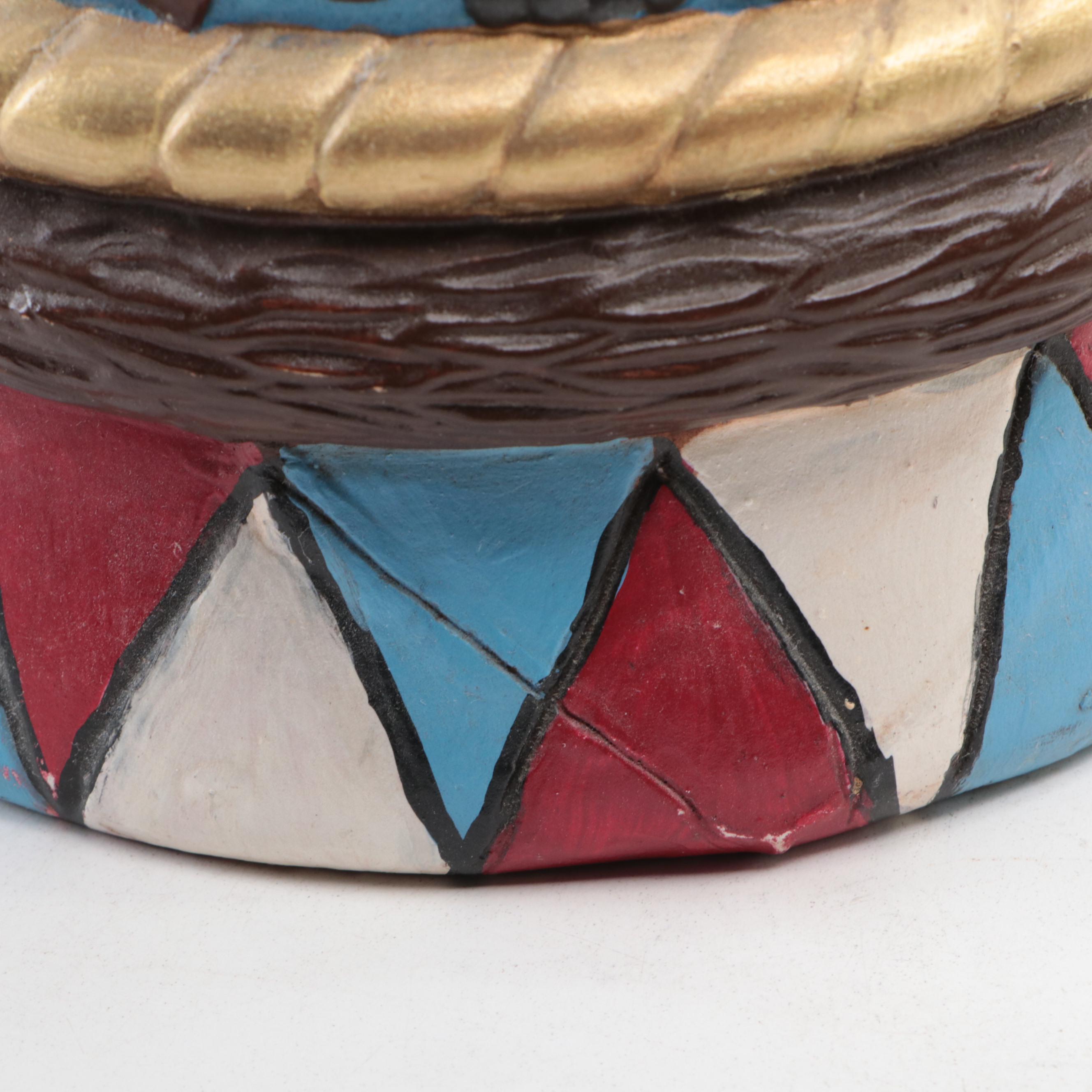 Hand-Painted Revolutionary War Motif Ceramic Oversized Beer Stein