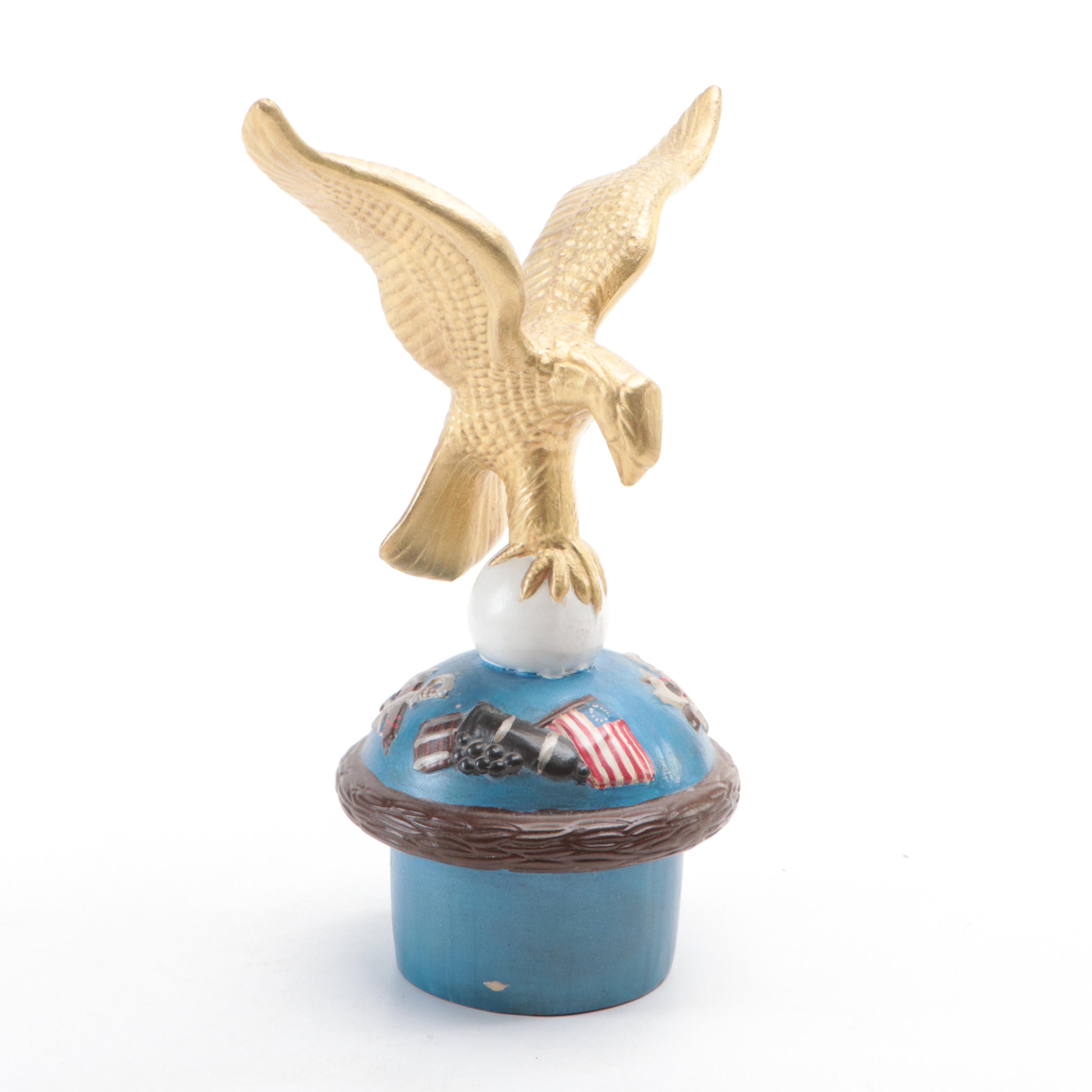 Hand-Painted Revolutionary War Motif Ceramic Oversized Beer Stein