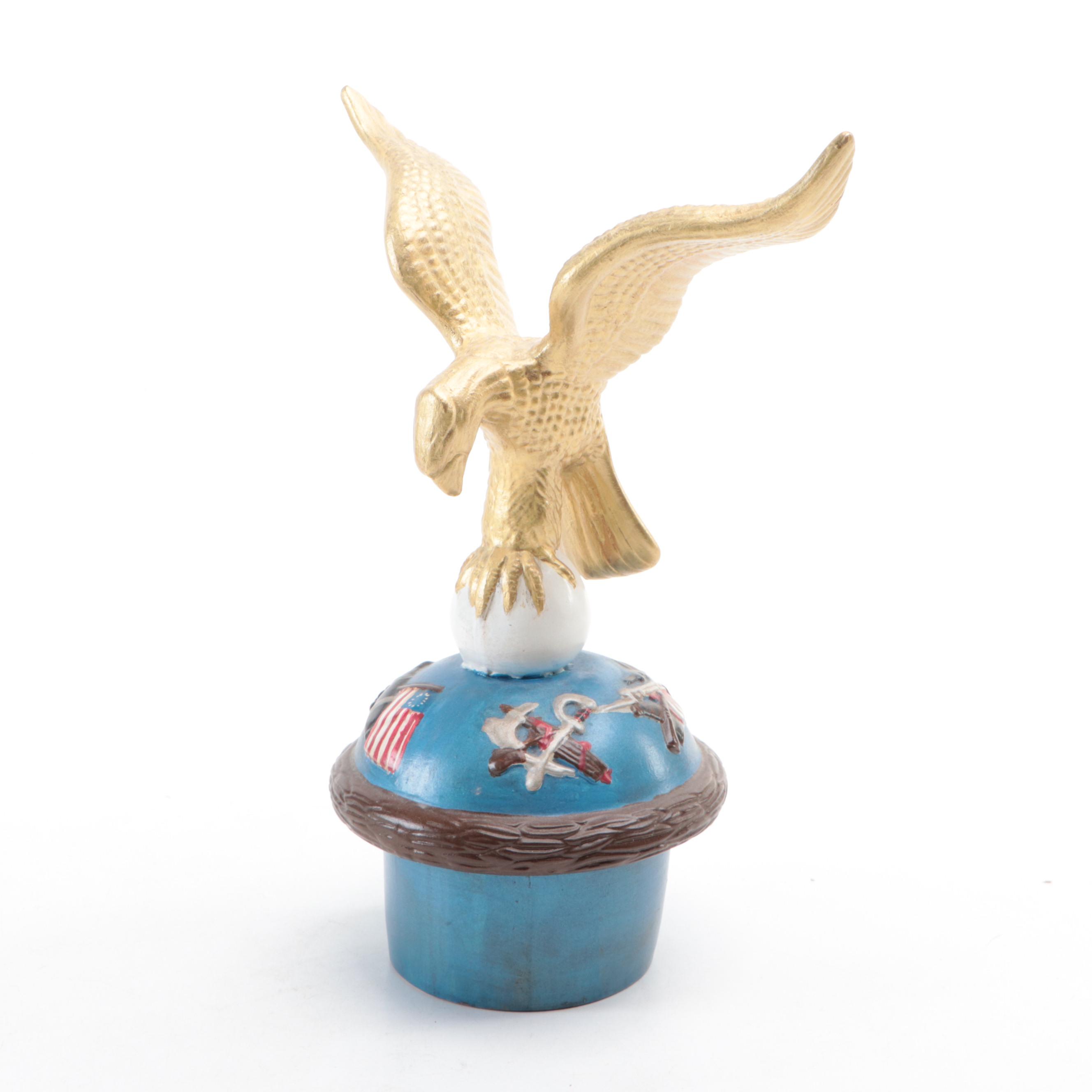 Hand-Painted Revolutionary War Motif Ceramic Oversized Beer Stein