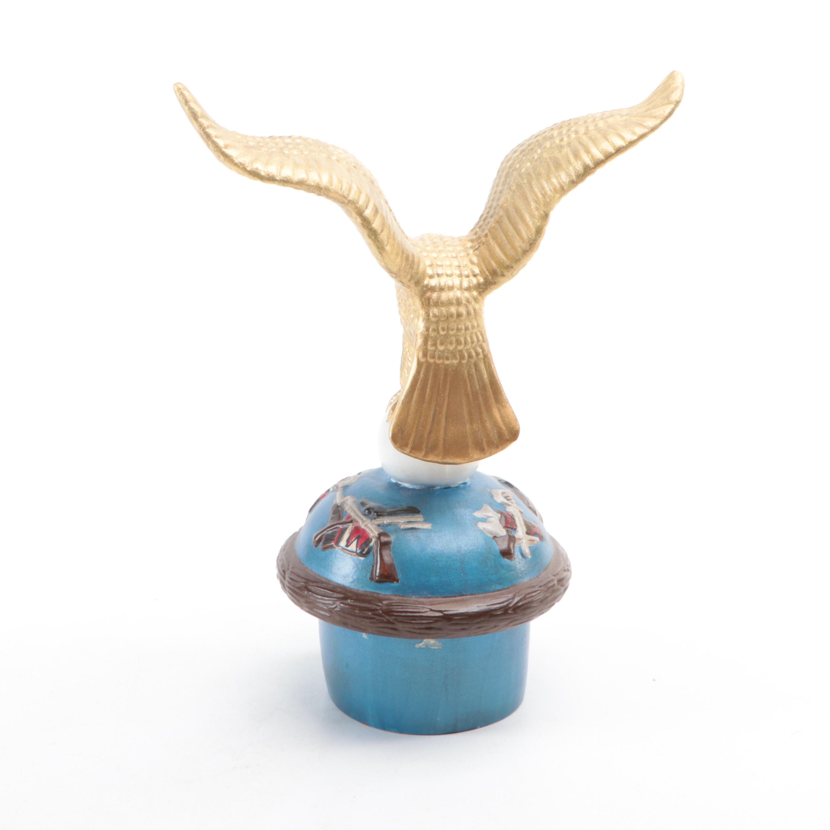 Hand-Painted Revolutionary War Motif Ceramic Oversized Beer Stein