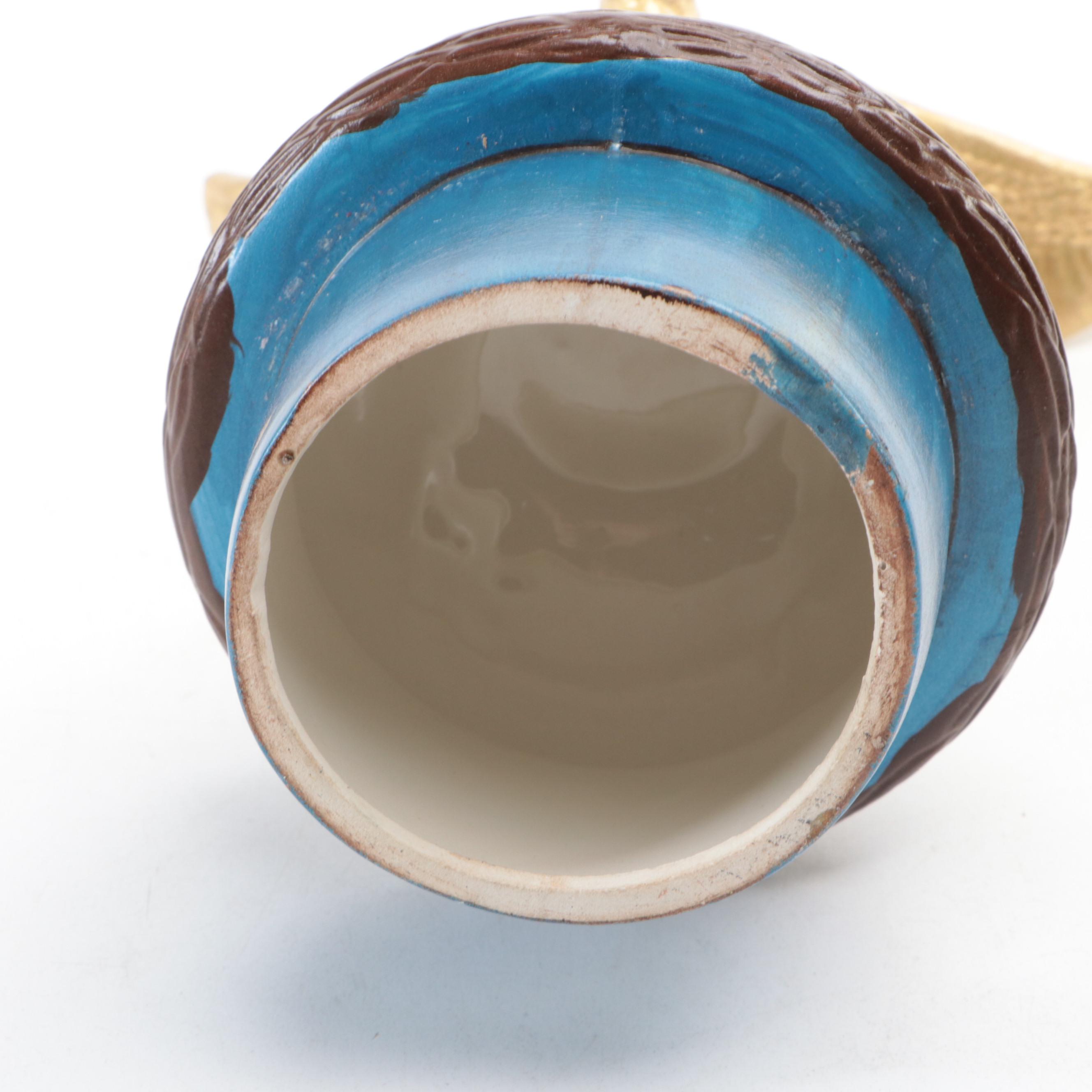 Hand-Painted Revolutionary War Motif Ceramic Oversized Beer Stein