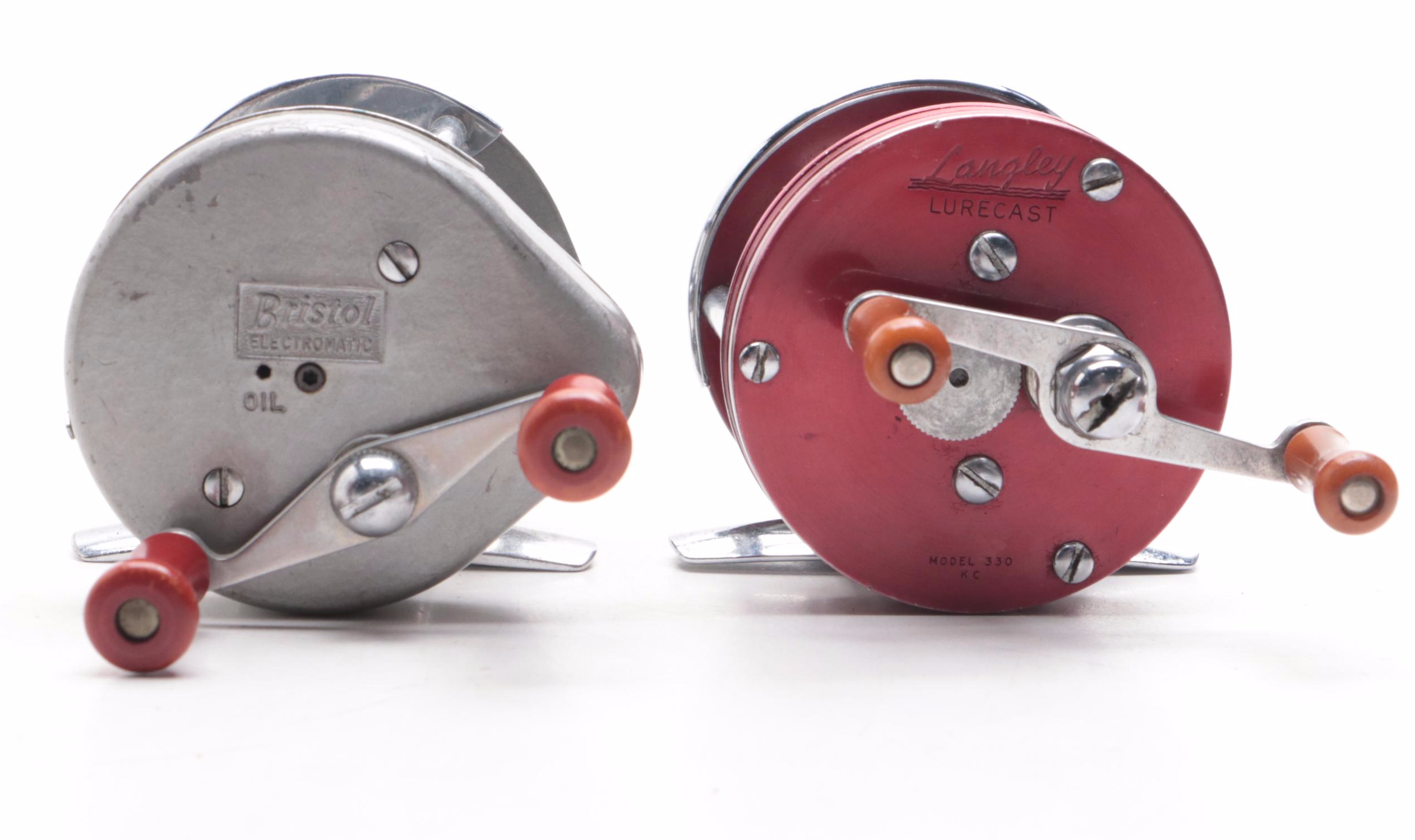 Bristol Electromatic and Langley Lurecast Fishing Reels