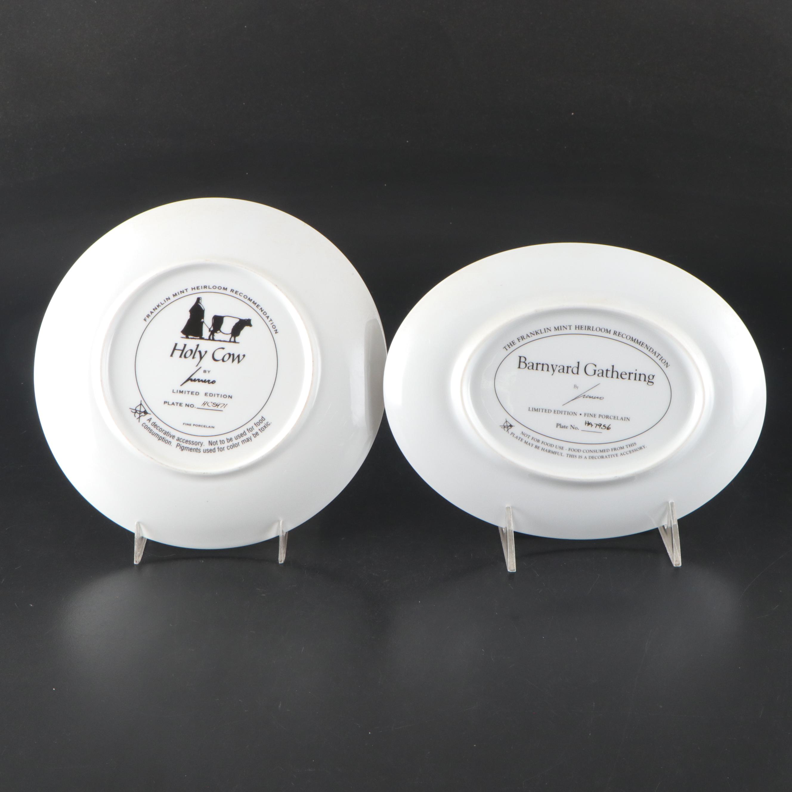 Franklin Mint Limited Edition Porcelain Plates with Ceramic Bowls and More