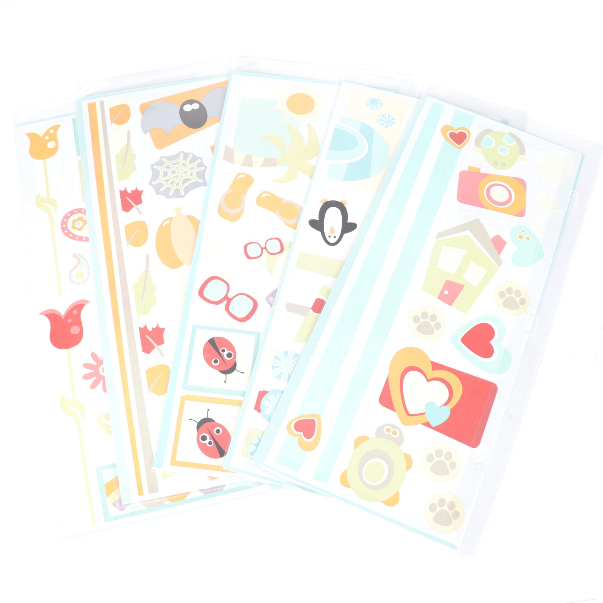 Paper Crafting Supplies Assortment with Organizer Shoulder Bag