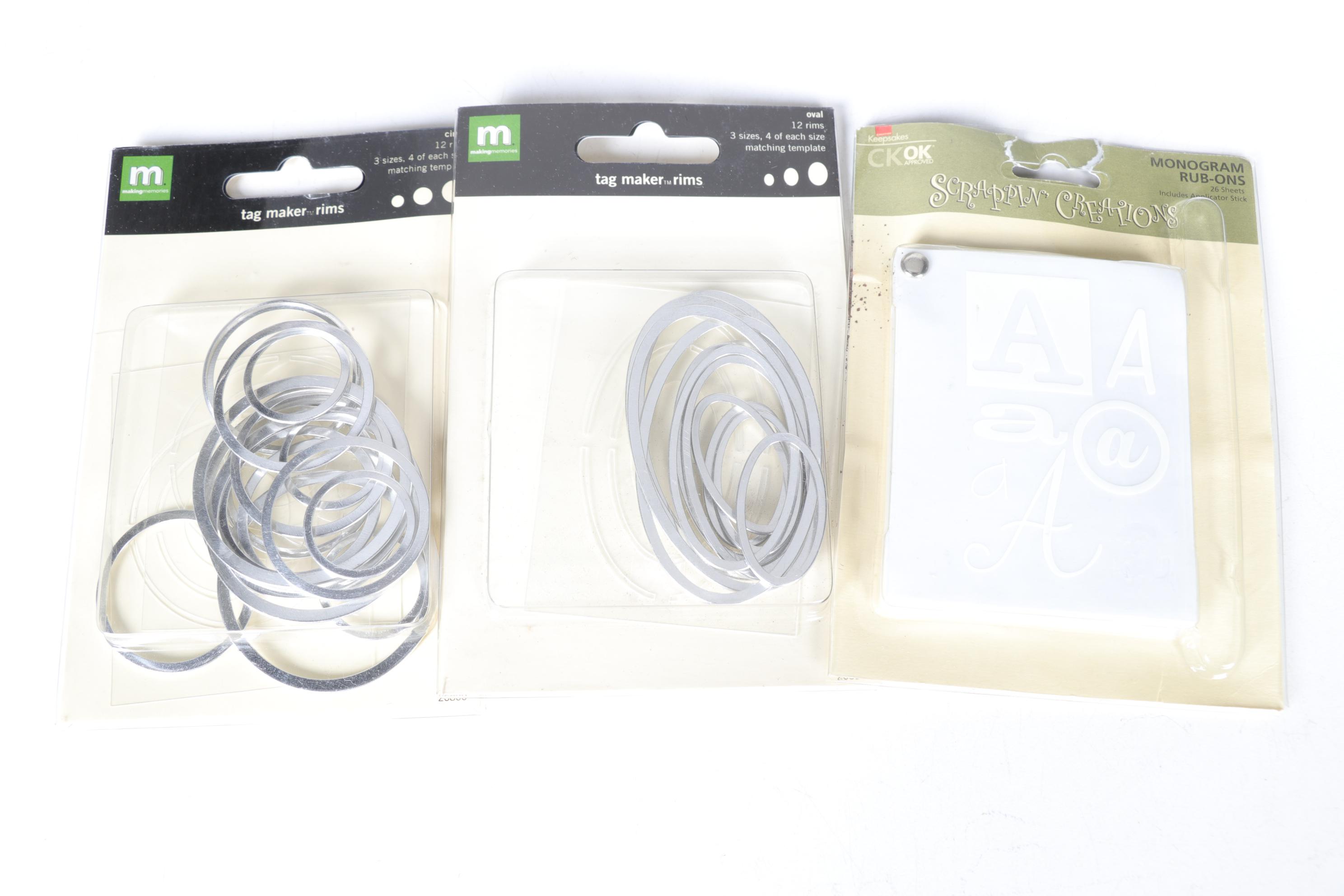 Paper Crafting Supplies Assortment with Organizer Shoulder Bag